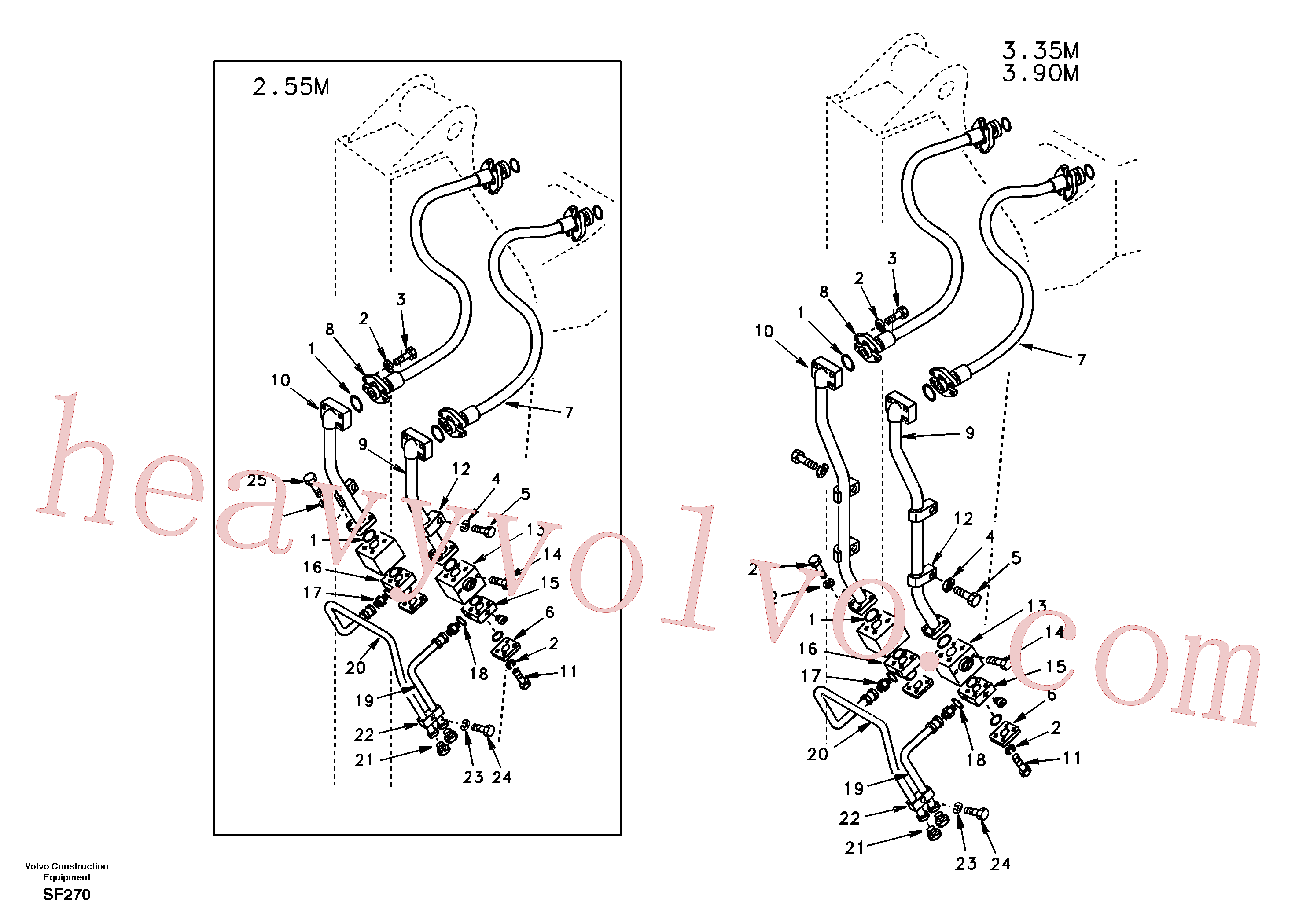 SA9495-17654 for Volvo Working hydraulic, hammer and shear for dipper arm(SF270 assembly)