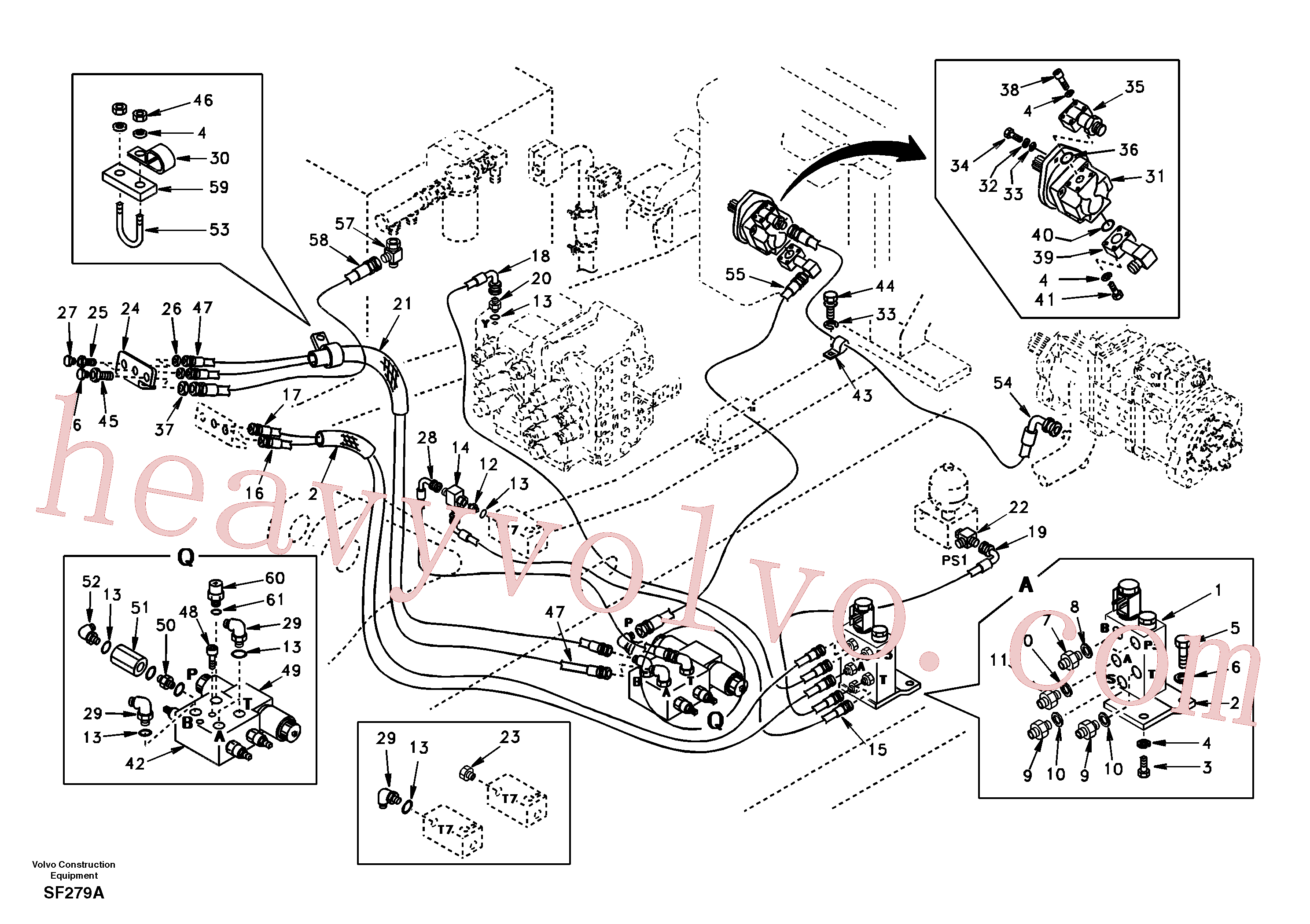 SA1174-02650 for Volvo Quickfit and rotator hydraulic(SF279A assembly)