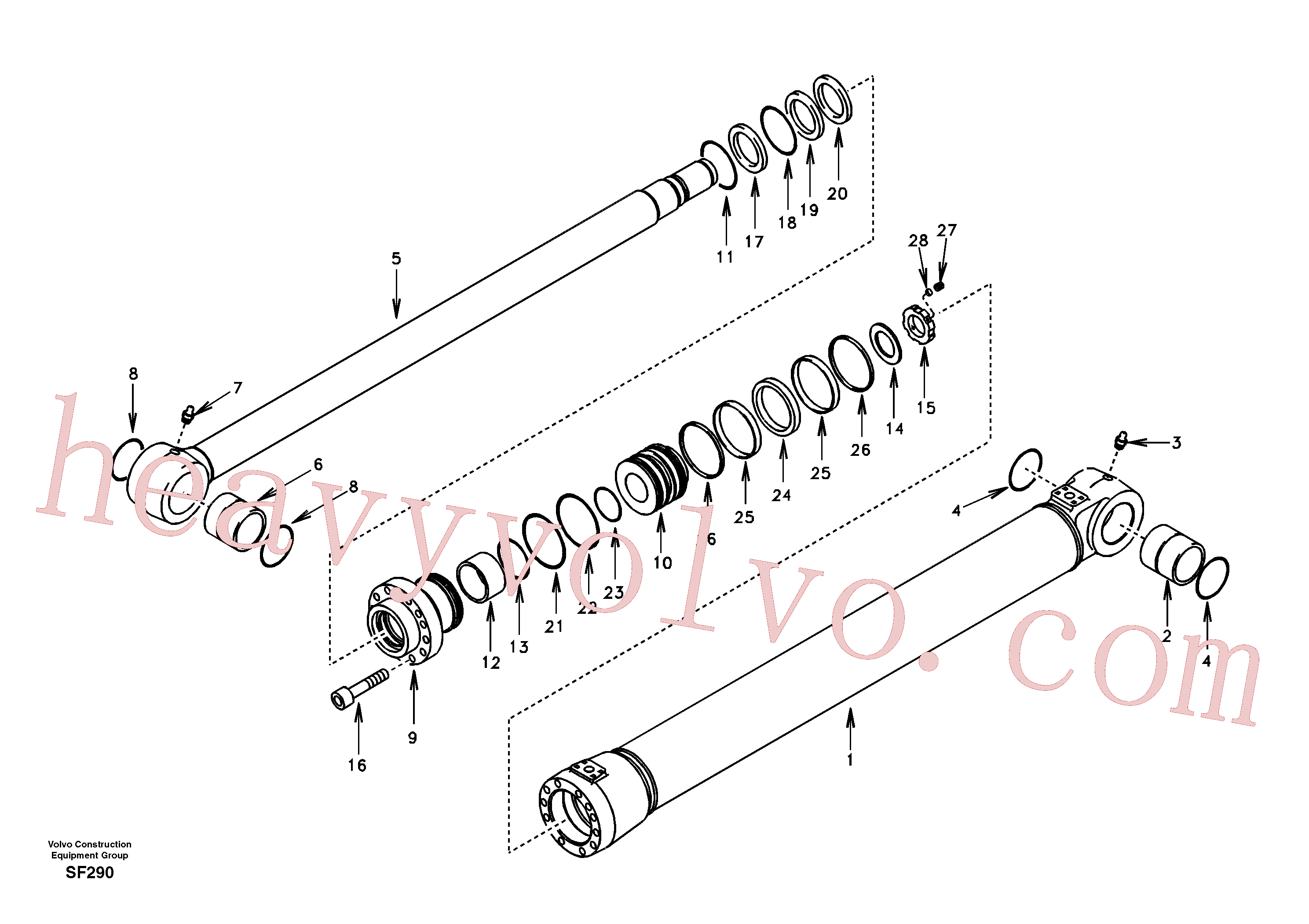 SA1146-08300 for Volvo Bucket cylinder(SF290 assembly)