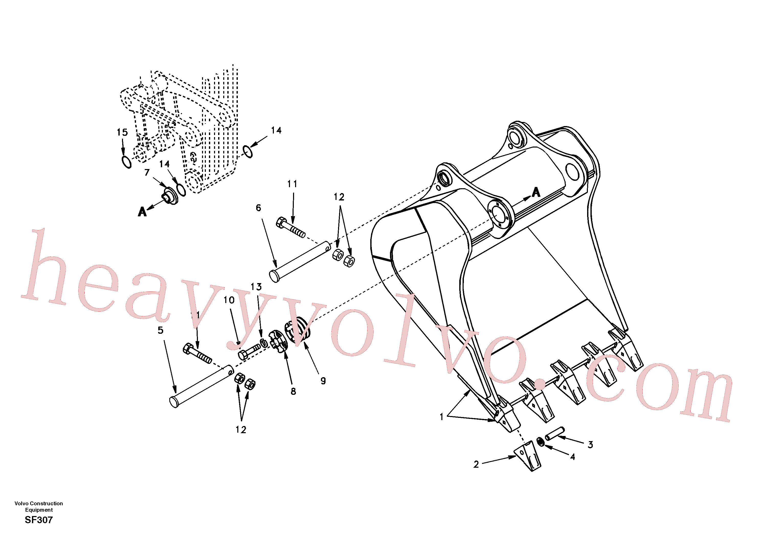 SA1172-04080 for Volvo Bucket(SF307 assembly)