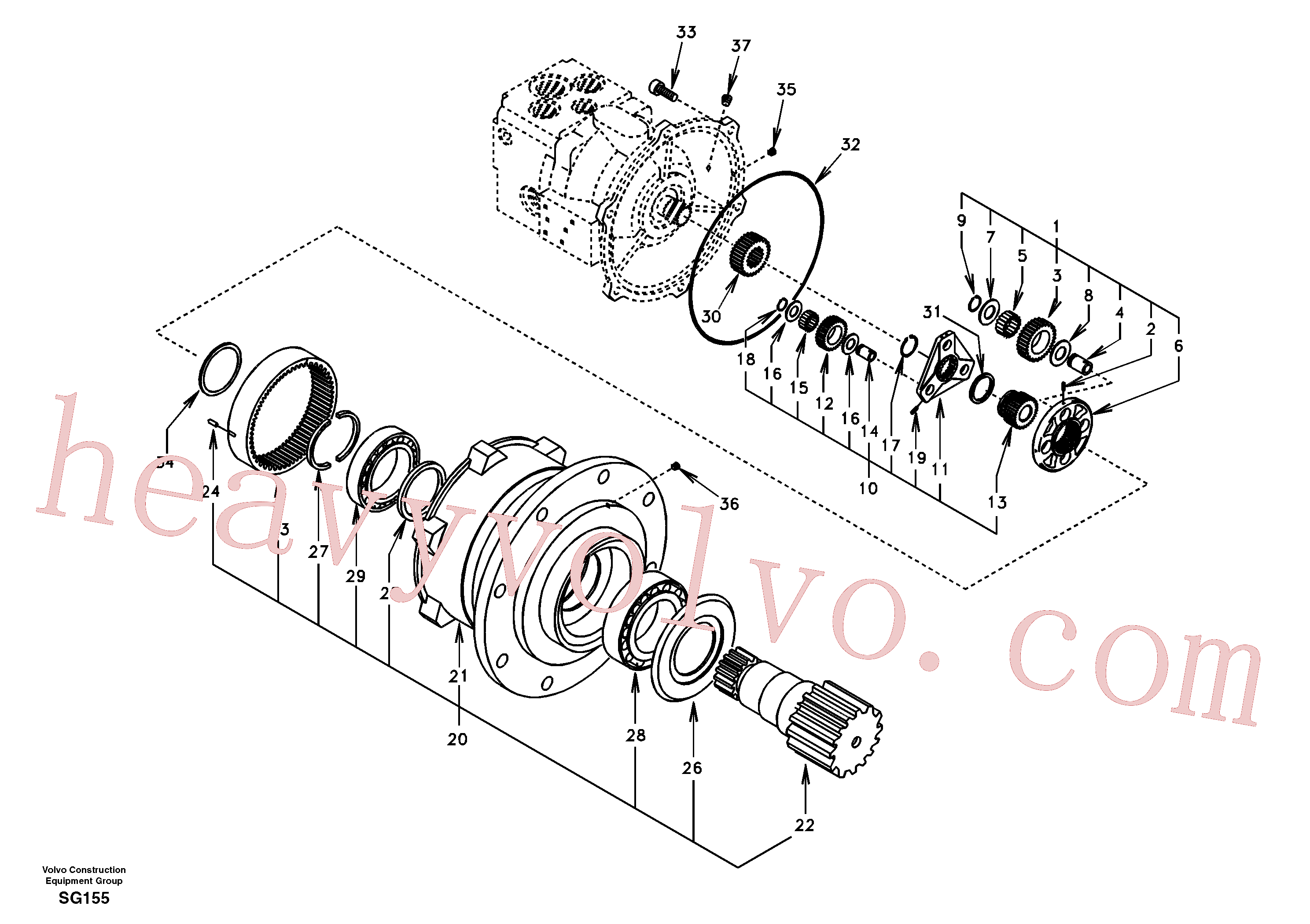 SA8230-31930 for Volvo Swing gearbox(SG155 assembly)