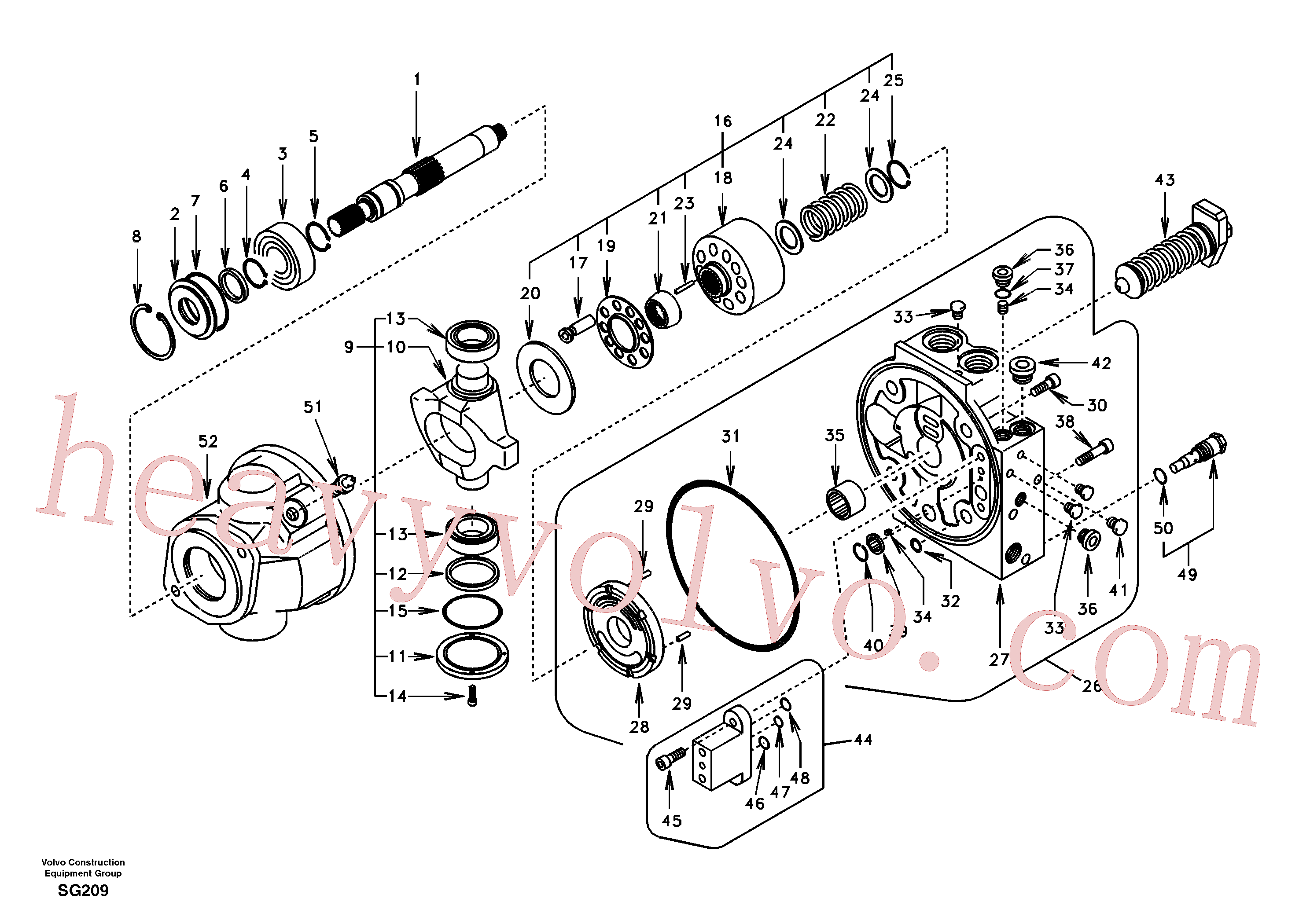 SA8230-03820 for Volvo Hydraulic pump(SG209 assembly)