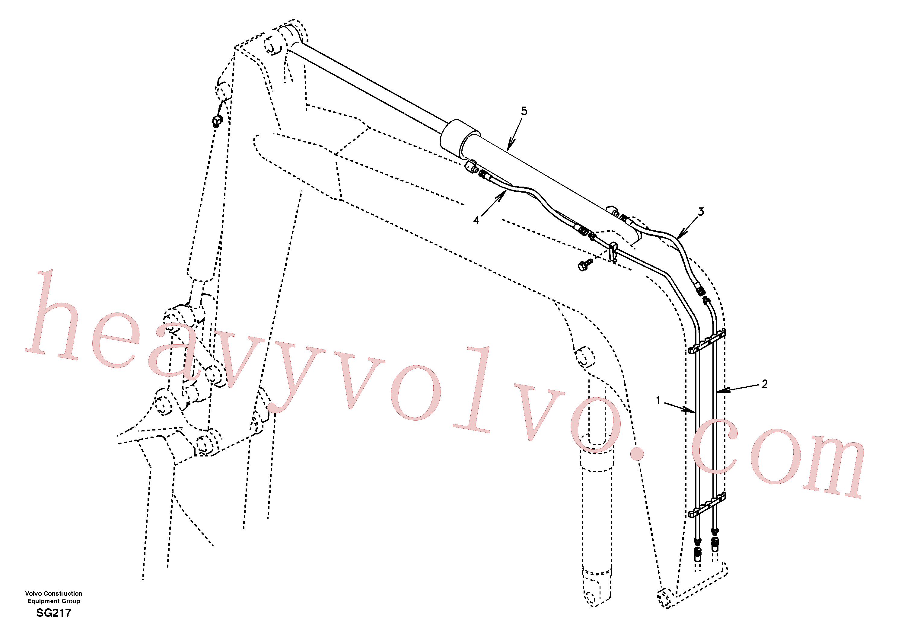 SA1174-30032 for Volvo Working hydraulic, dipper arm(SG217 assembly)