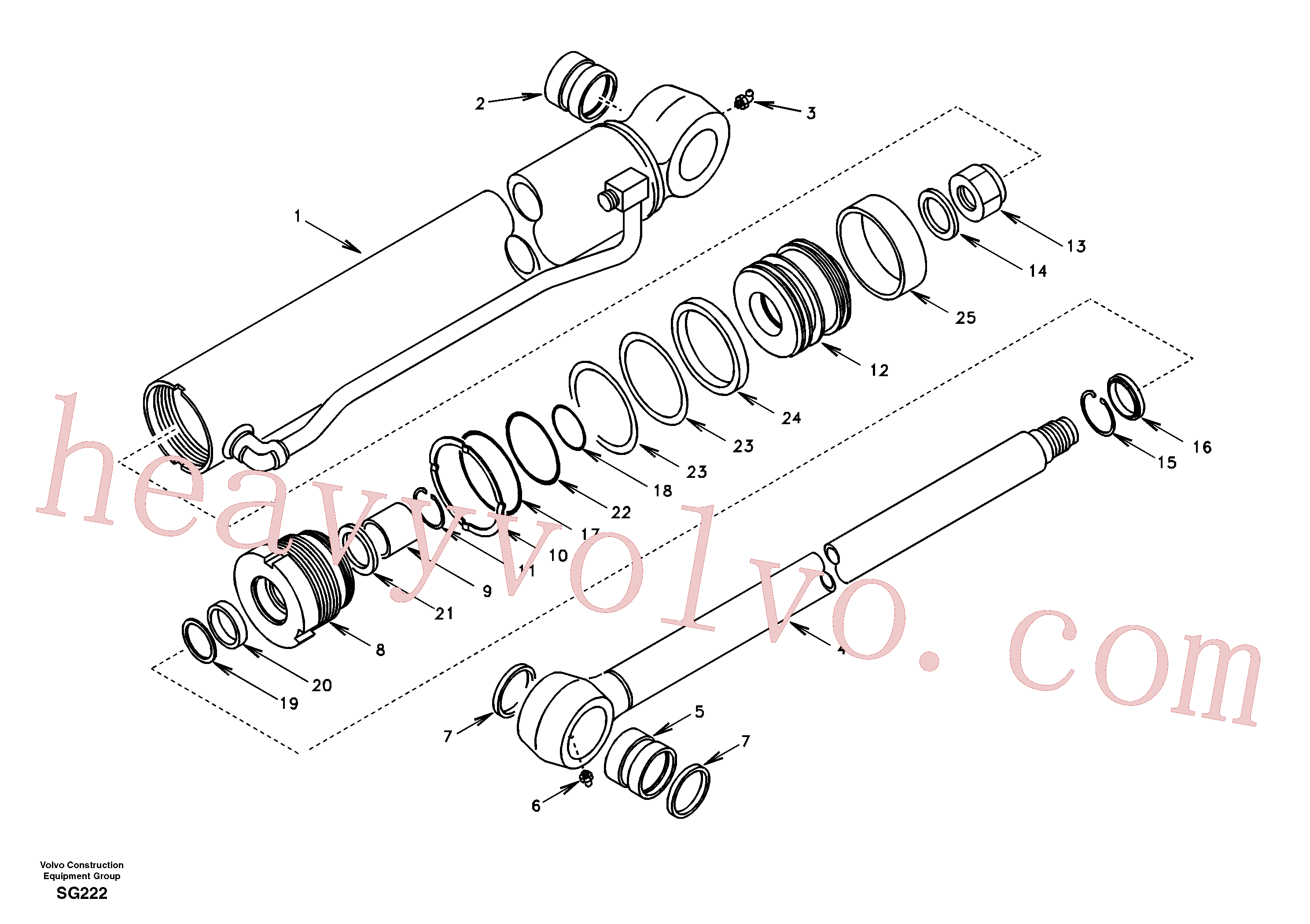 SA9125-30000 for Volvo Bucket cylinder(SG222 assembly)