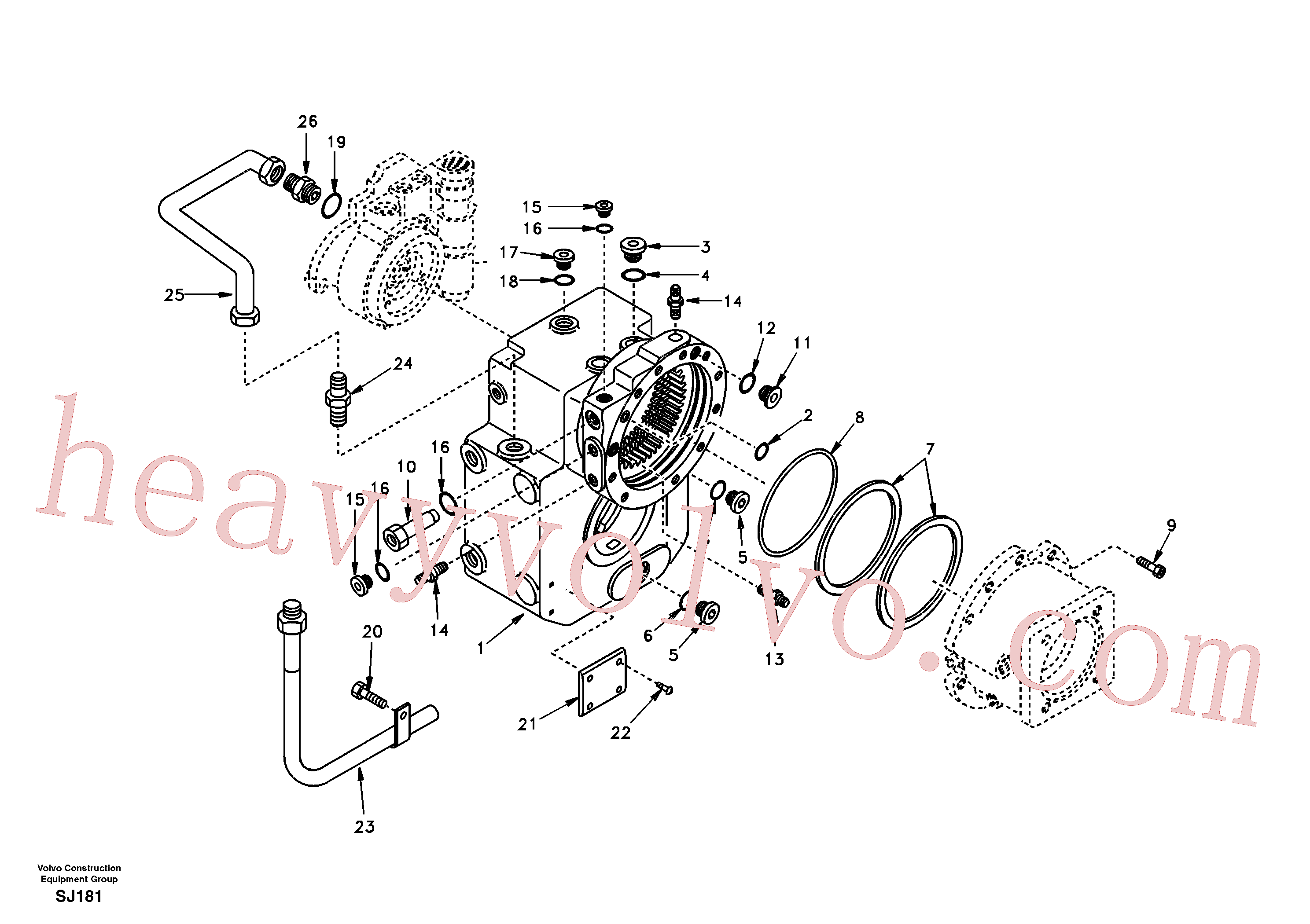 SA8320-03930 for Volvo Gear box housing with fitting parts(SJ181 assembly)