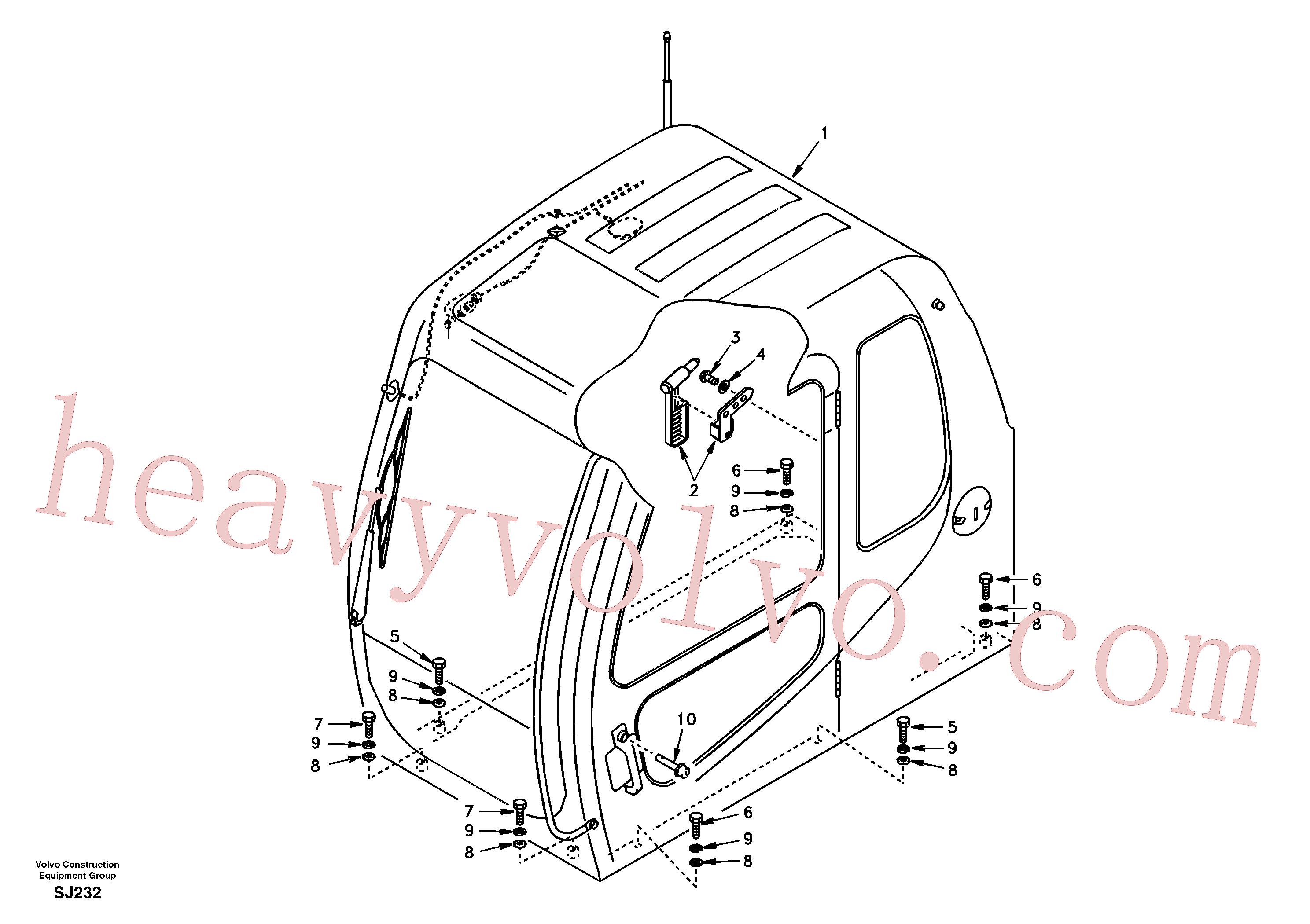 SA9011-21621 for Volvo Cab mount(SJ232 assembly)