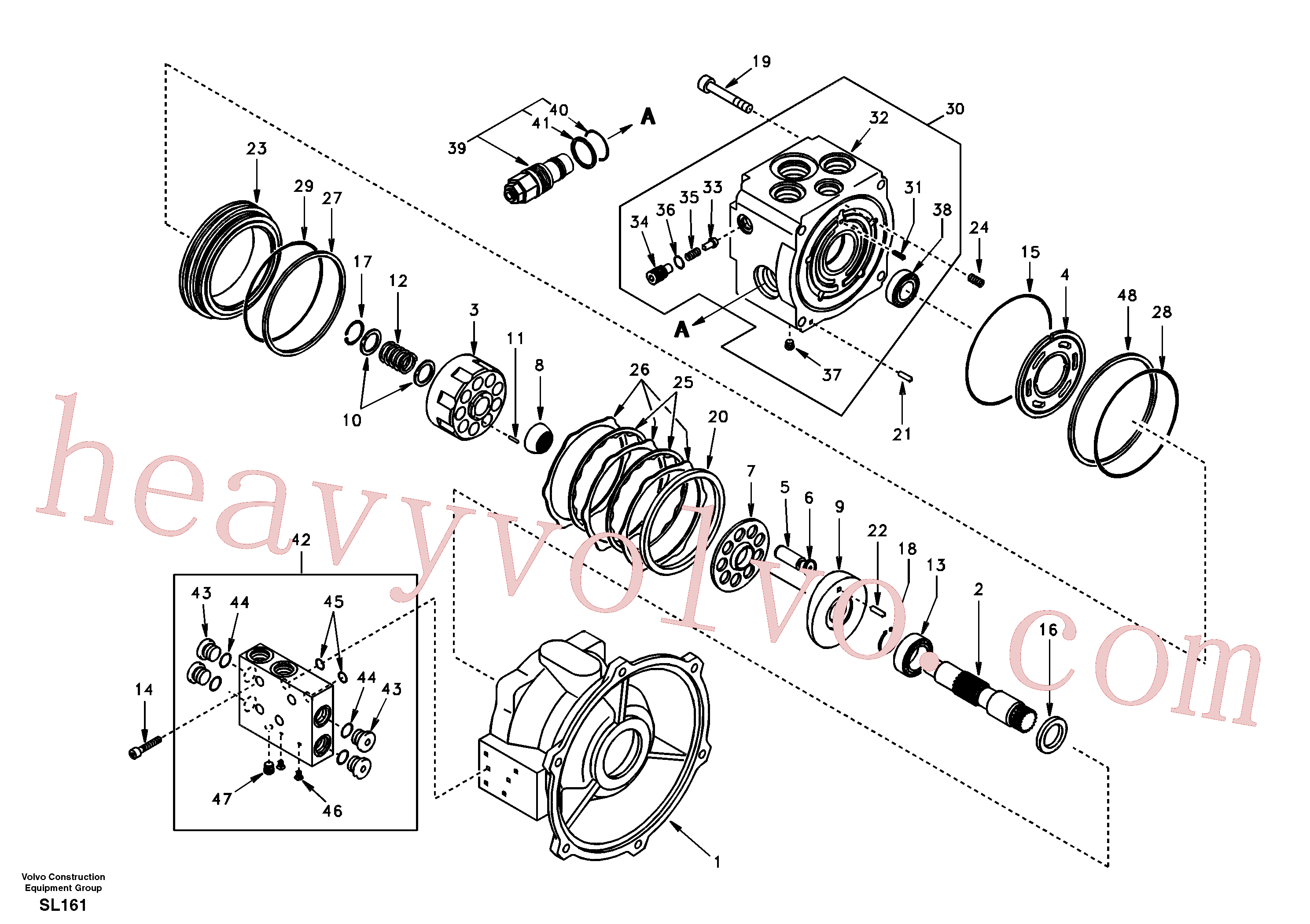 SA8230-24890 for Volvo Swing motor(SL161 assembly)