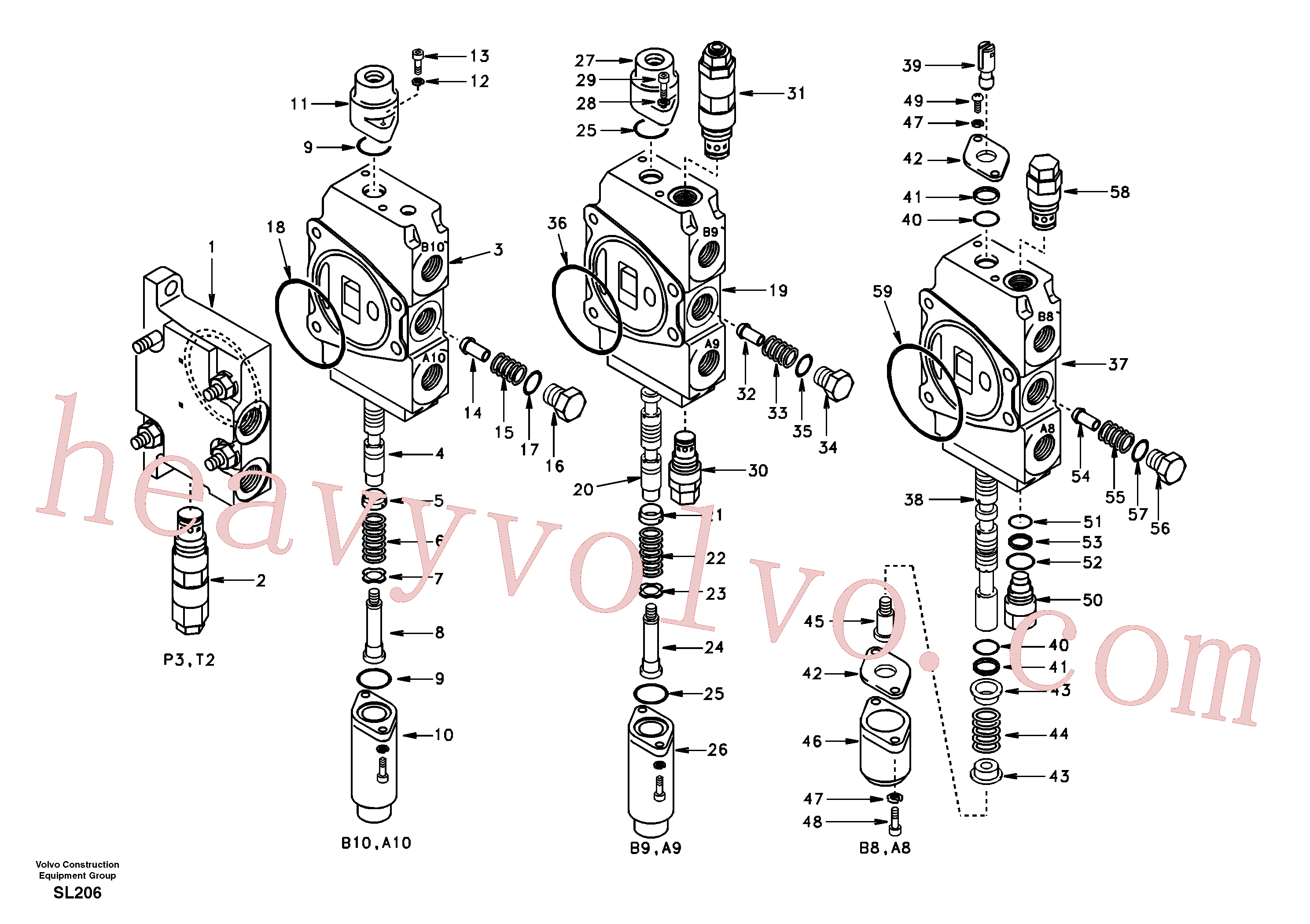 VOE14505436 for Volvo Main control valve, inlet and boom and boom swing(SL206 assembly)