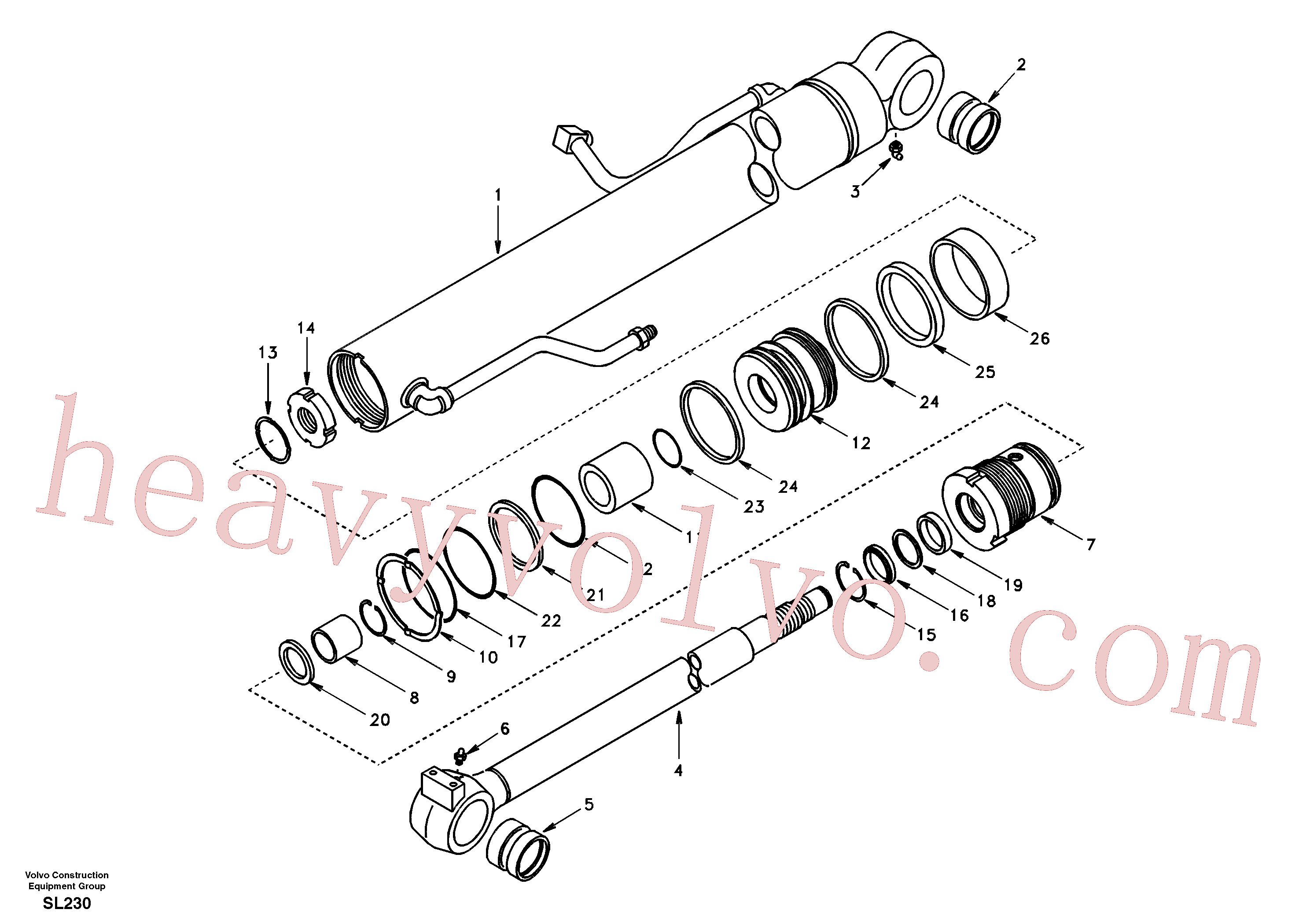 VOE14525160 for Volvo Boom cylinder(SL230 assembly)