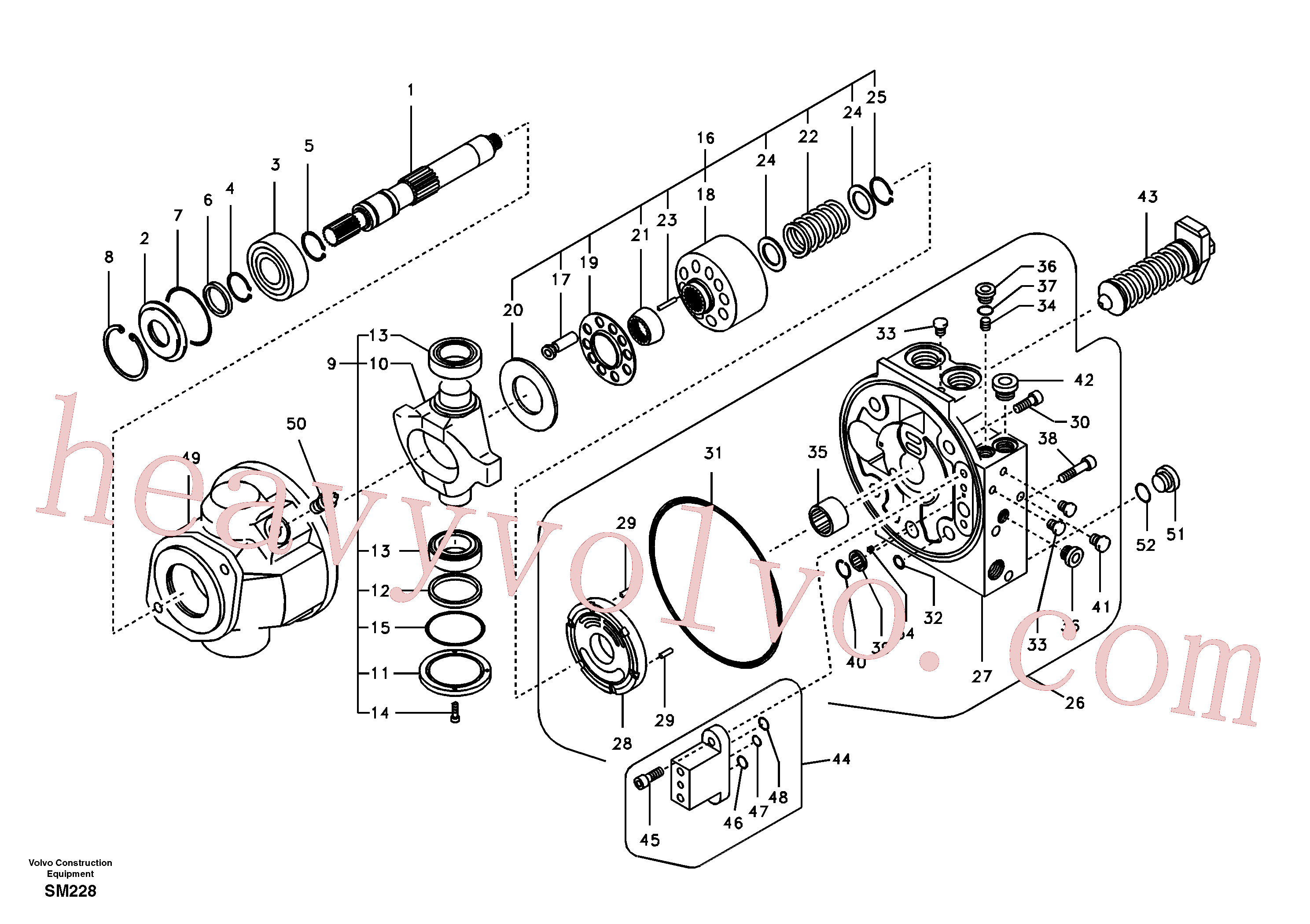 SA8230-03670 for Volvo Hydraulic pump(SM228 assembly)