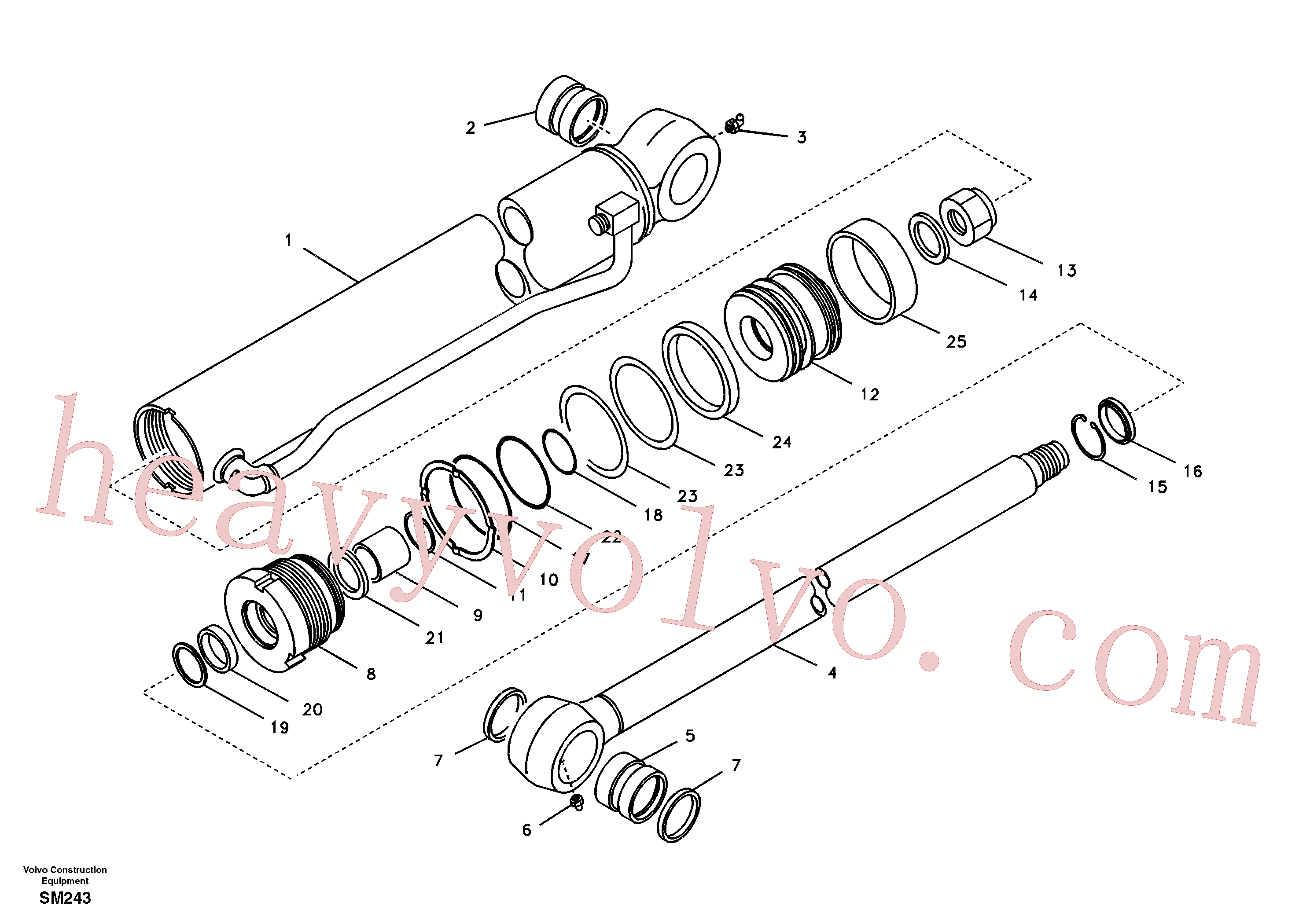 SA8148-14031 for Volvo Bucket cylinder(SM243 assembly)