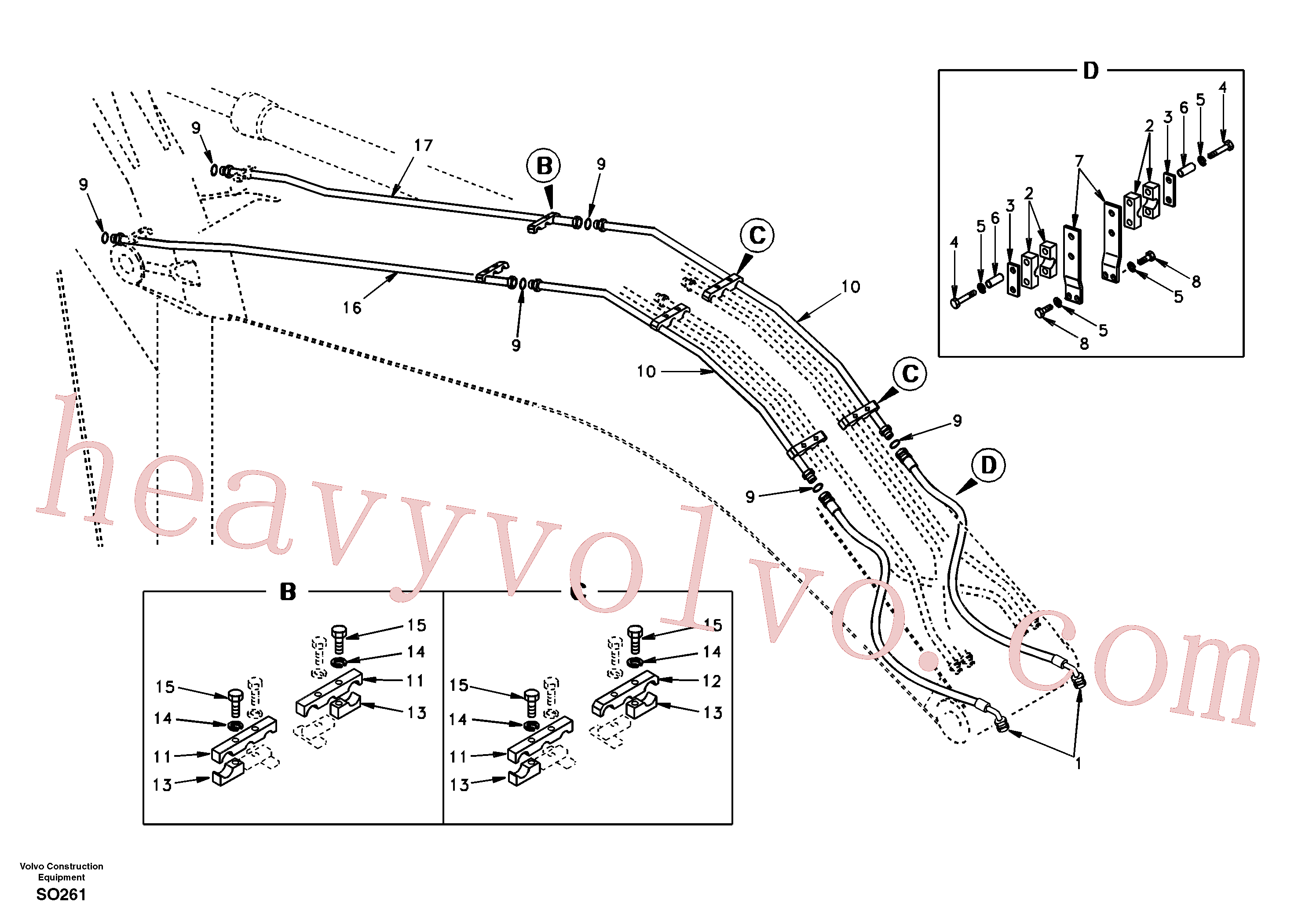 VOE14504830 for Volvo Working hydraulic, hammer and shear for boom(SO261 assembly)