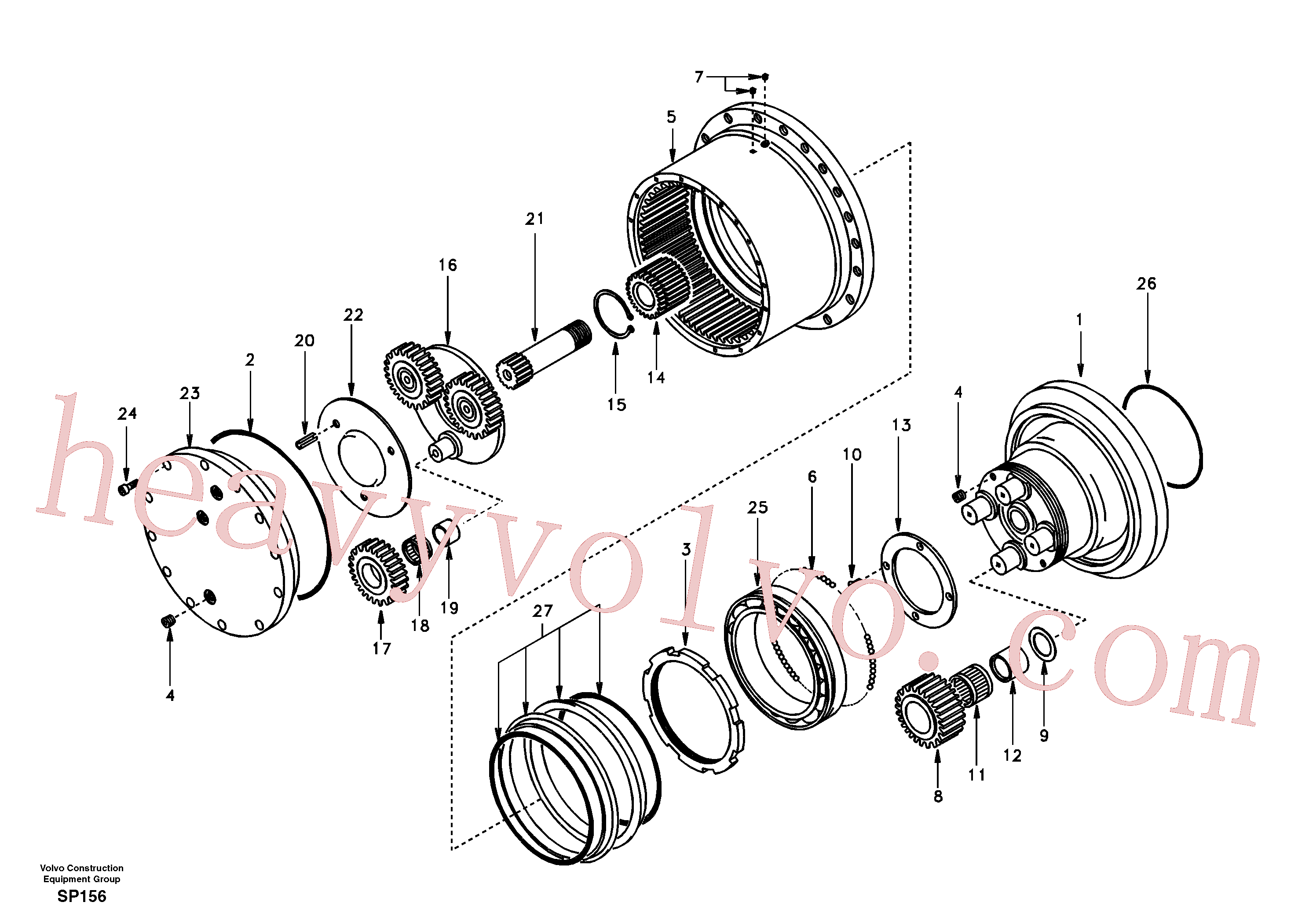 SA14505068 for Volvo Travel gearbox(SP156 assembly)