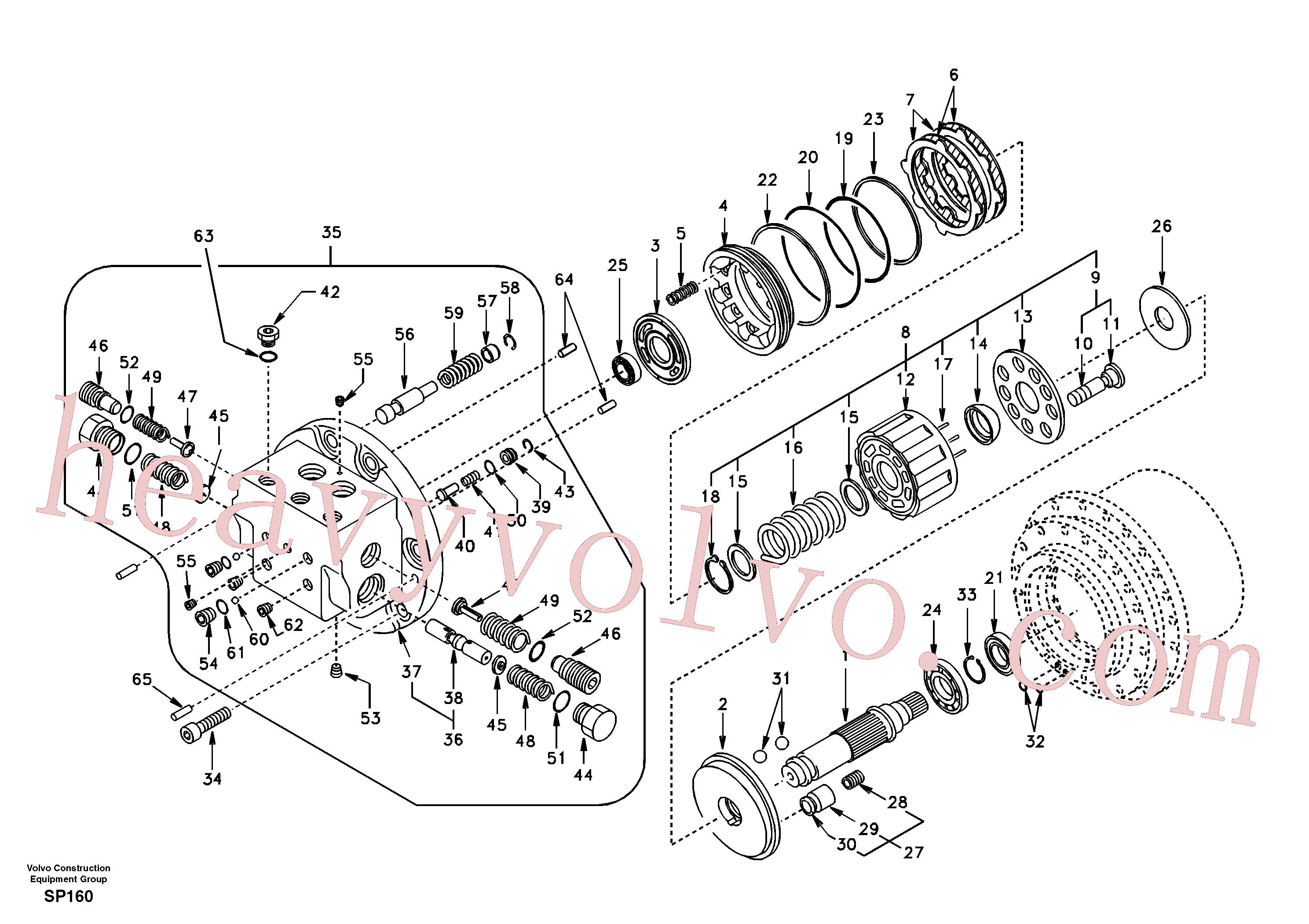 VOE14505042 for Volvo Travel motor(SP160 assembly)