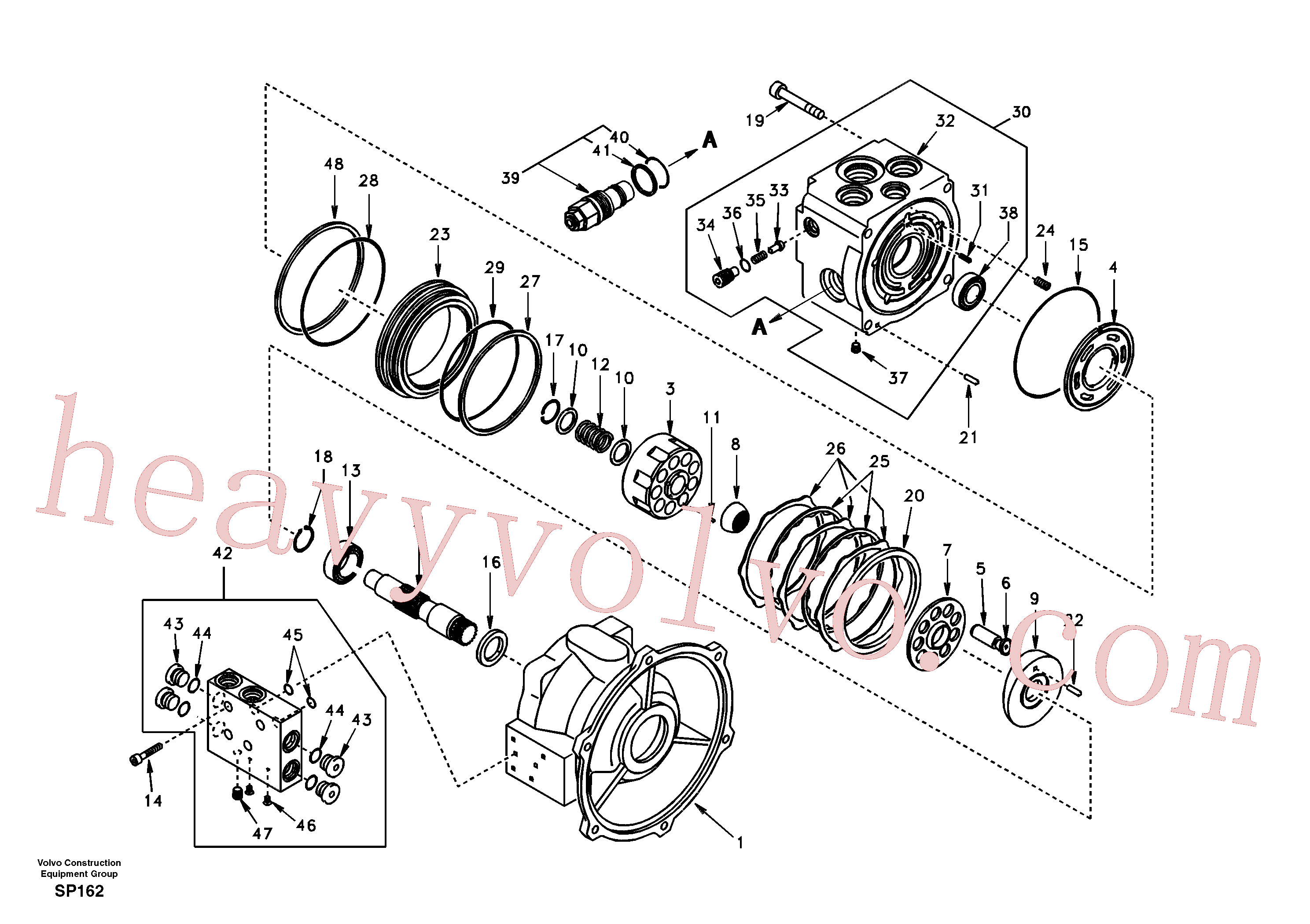 SA8230-32170 for Volvo Swing motor(SP162 assembly)