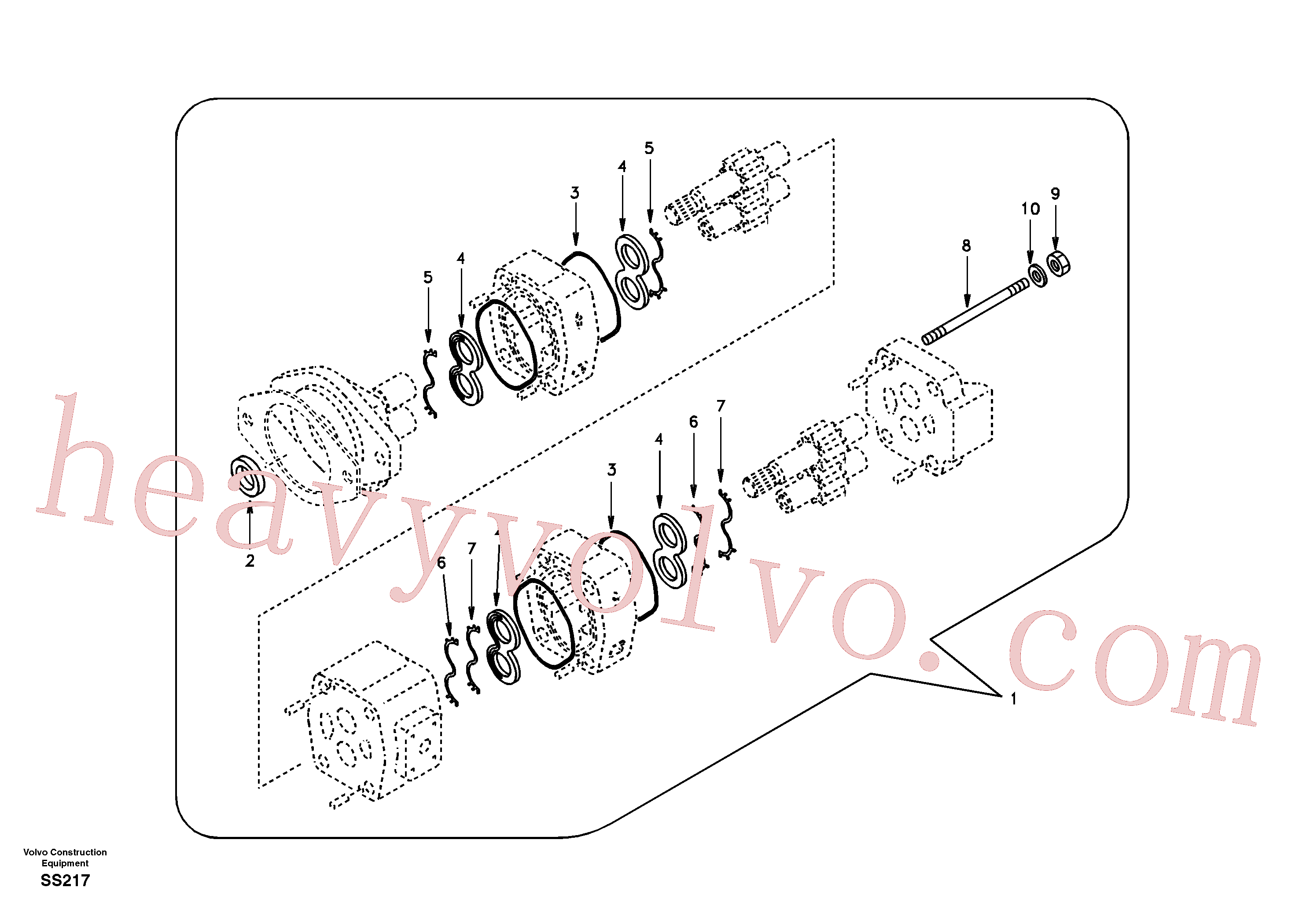 SA7218-00380 for Volvo Hydraulic gear pump for brake and steering(SS217 assembly)