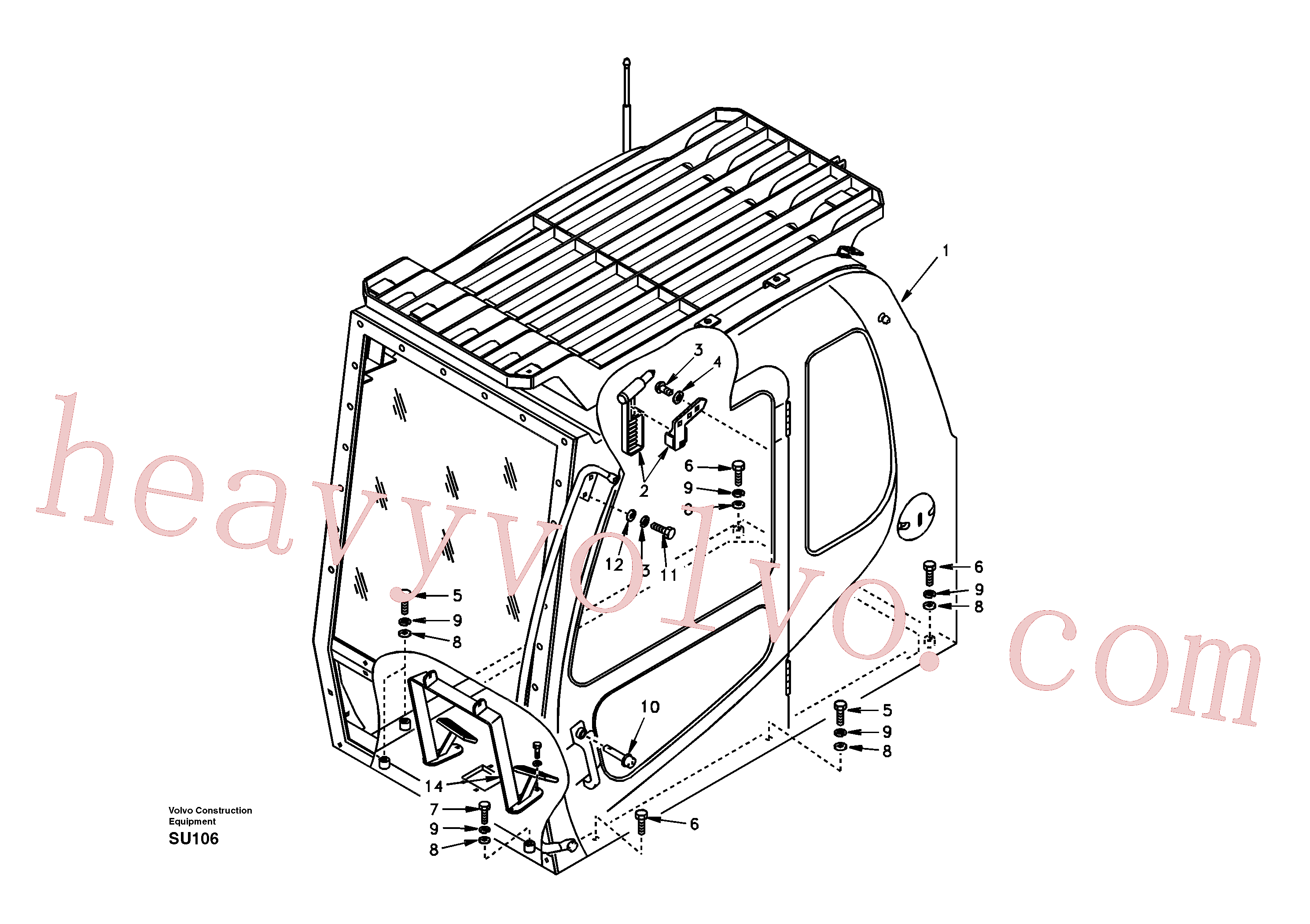 SA9011-21621 for Volvo Cab mount(SU106 assembly)