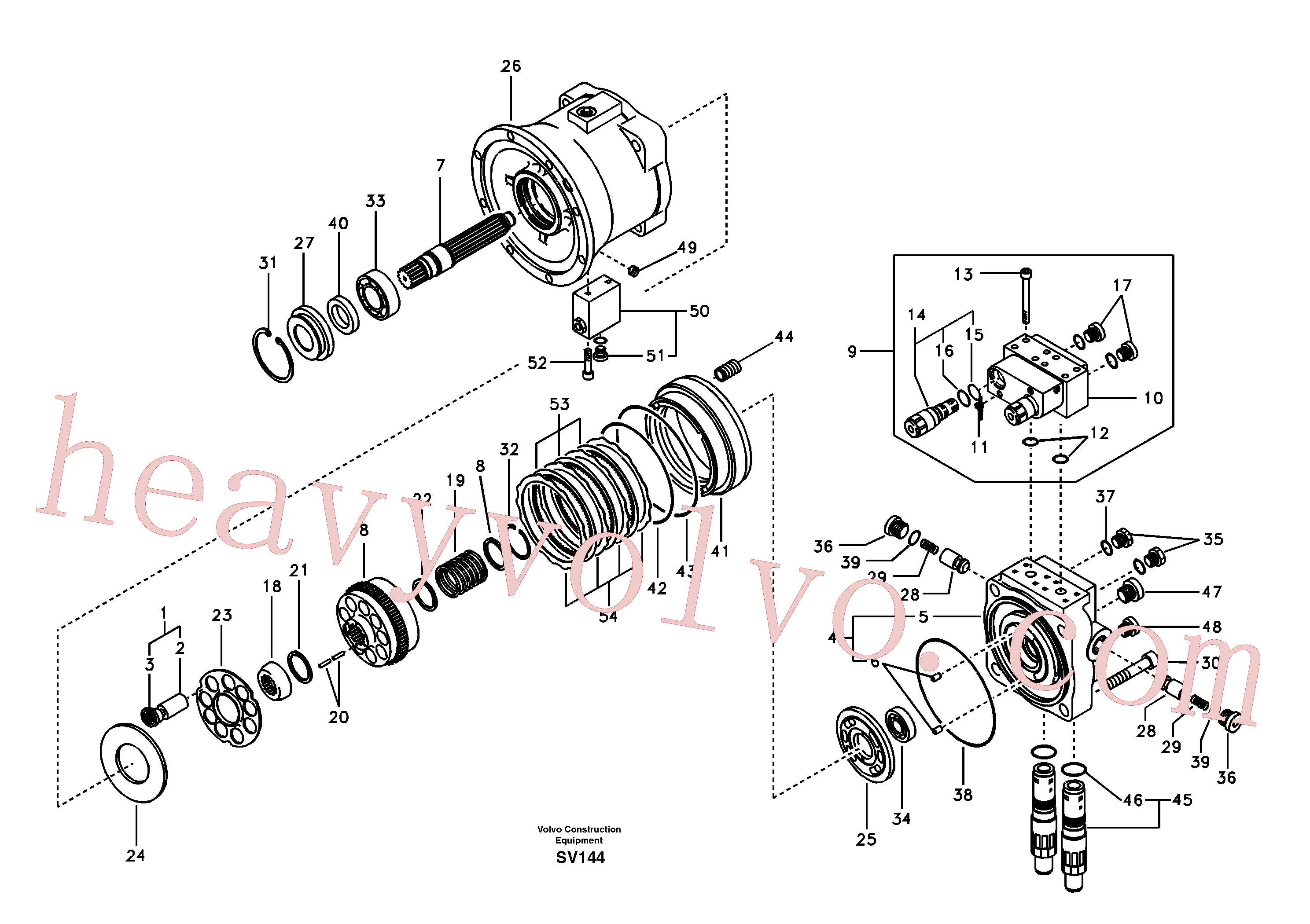 VOE14512953 for Volvo Swing motor(SV144 assembly)