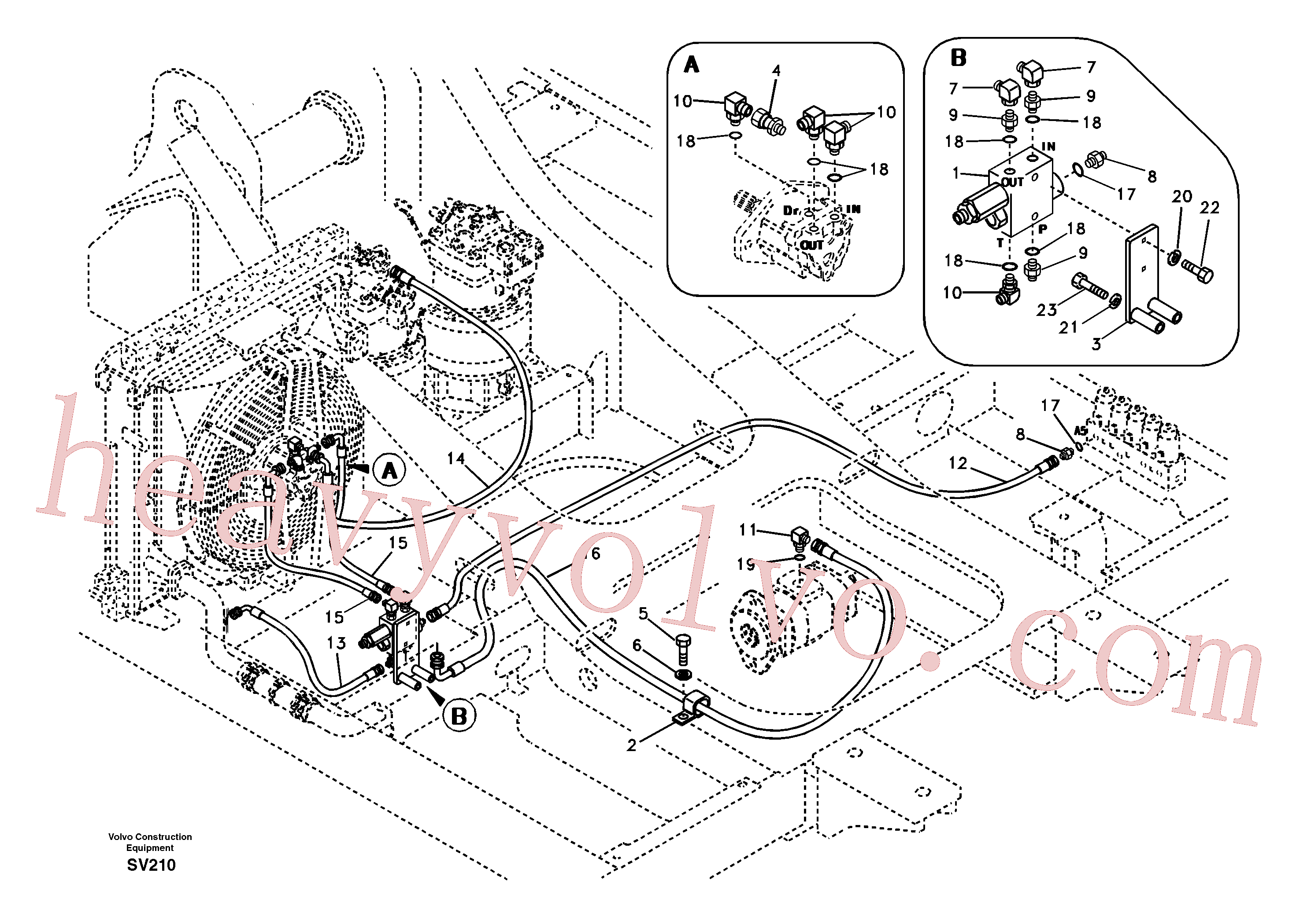 SA9451-02263 for Volvo Hydraulic system, oil cooling system(SV210 assembly)