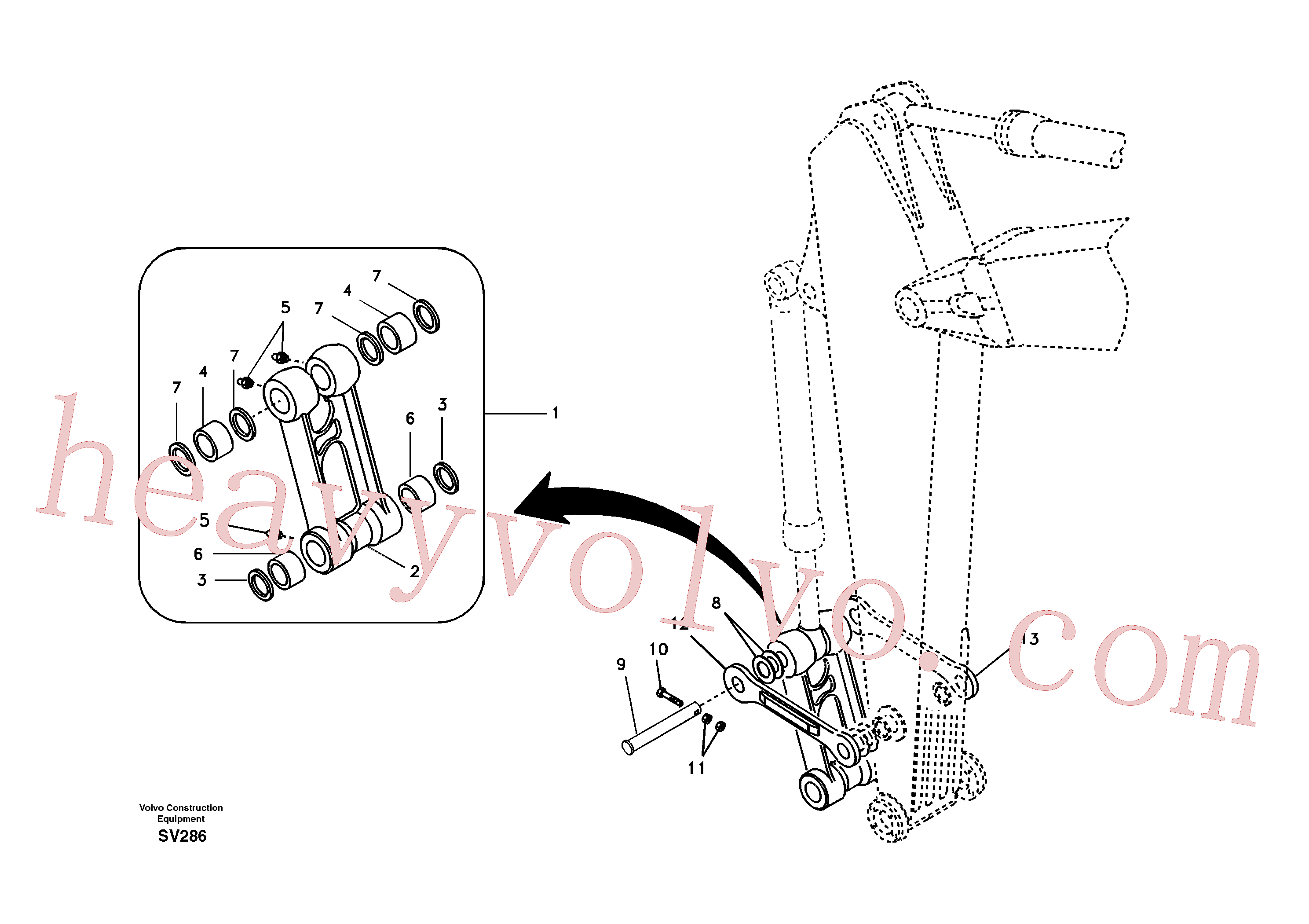 VOE14506609 for Volvo Links to connecting rod(SV286 assembly)