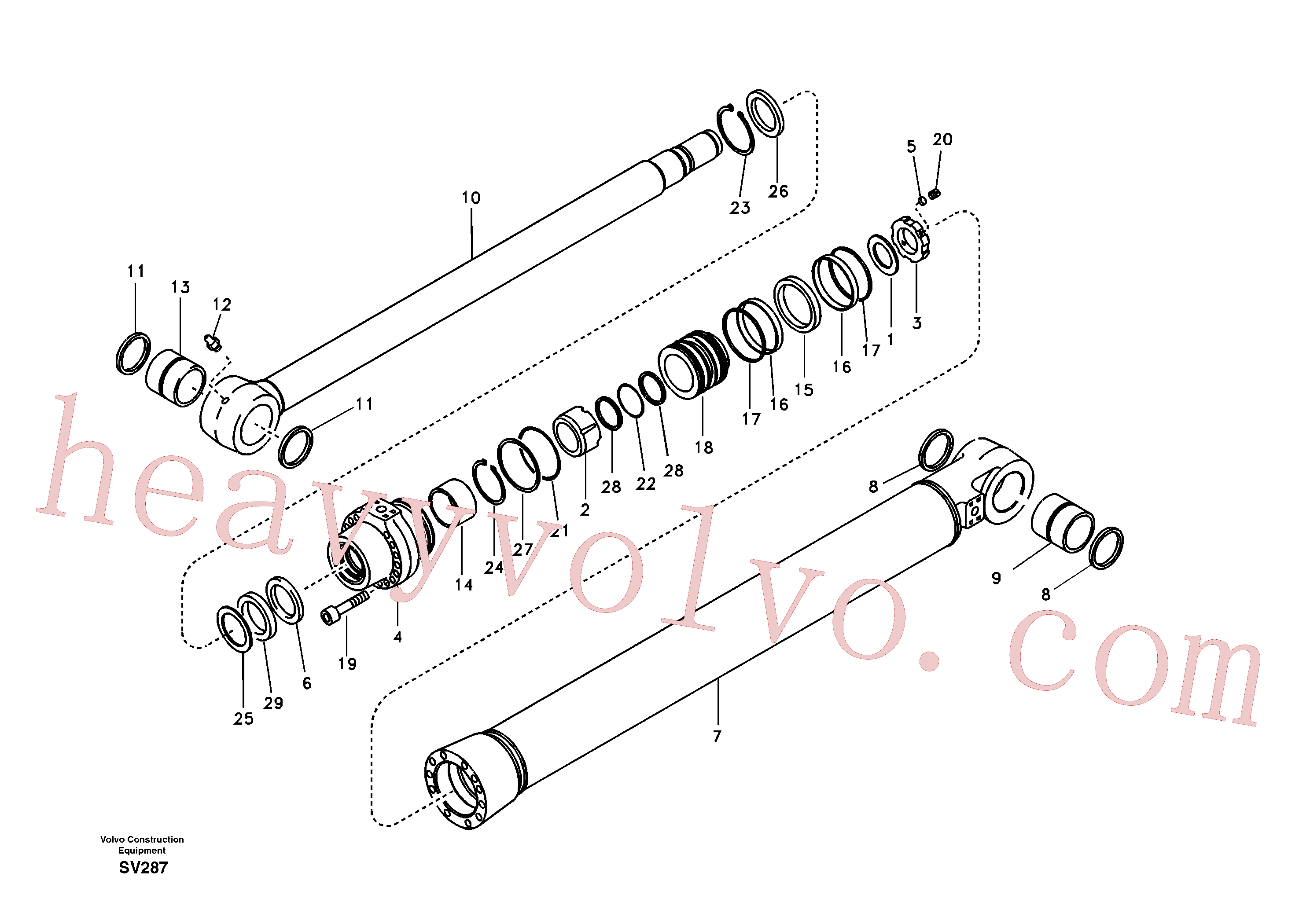 VOE14515349 for Volvo Bucket cylinder(SV287 assembly)