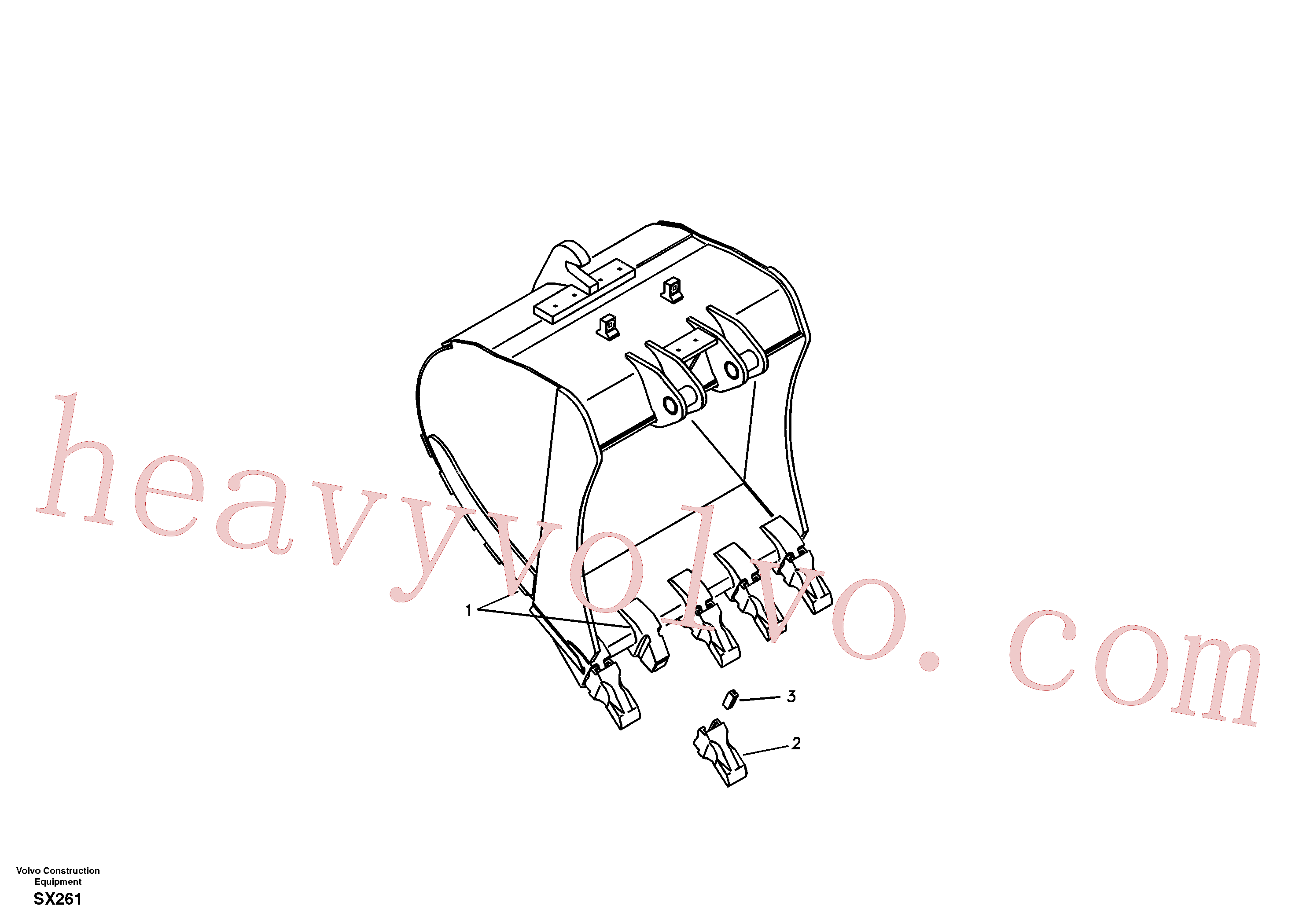 VOE14511847 for Volvo Buckets for Quickfit(SX261 assembly)