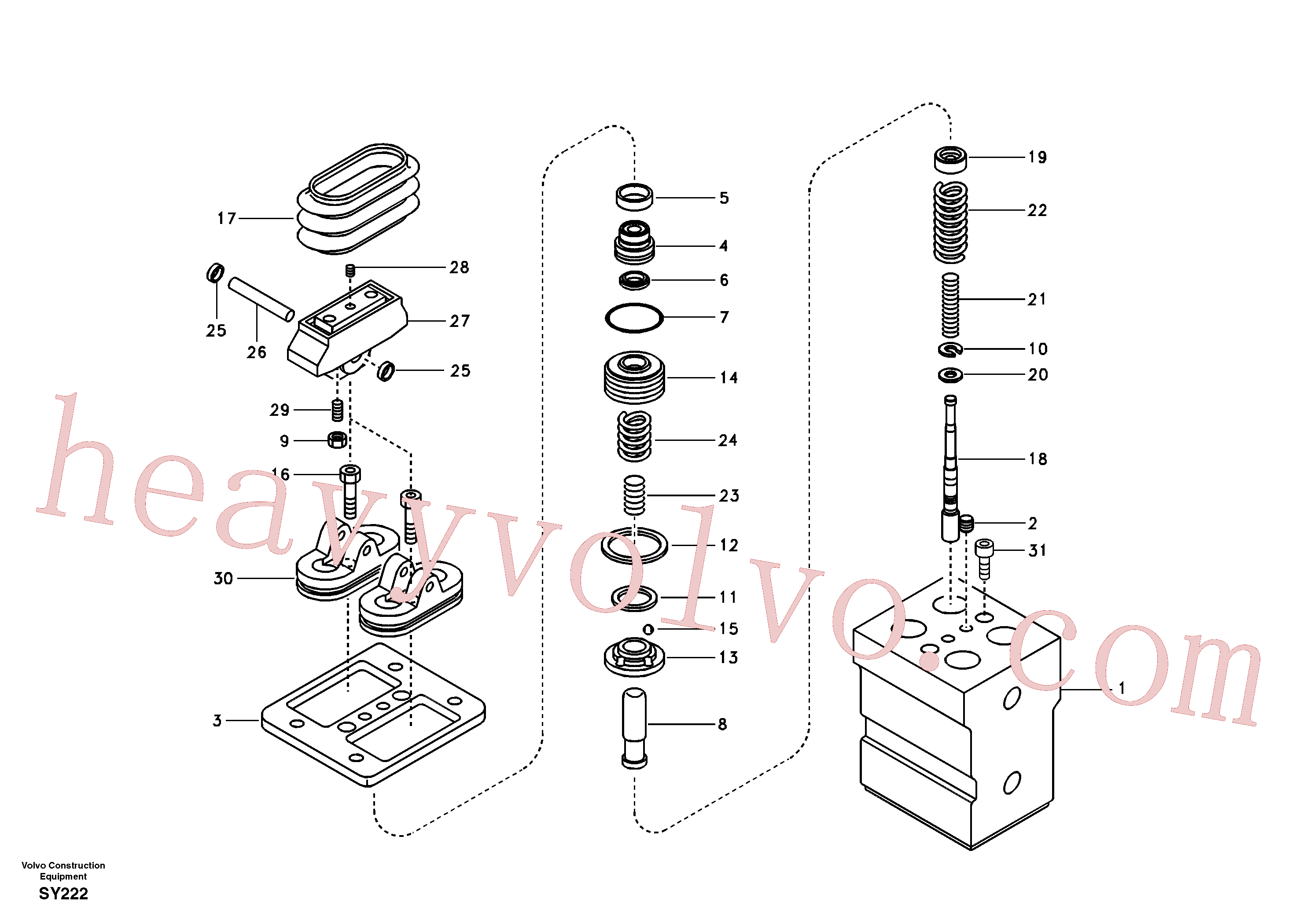 VOE14516636 for Volvo Remote control valve pedal, travel motor(SY222 assembly)