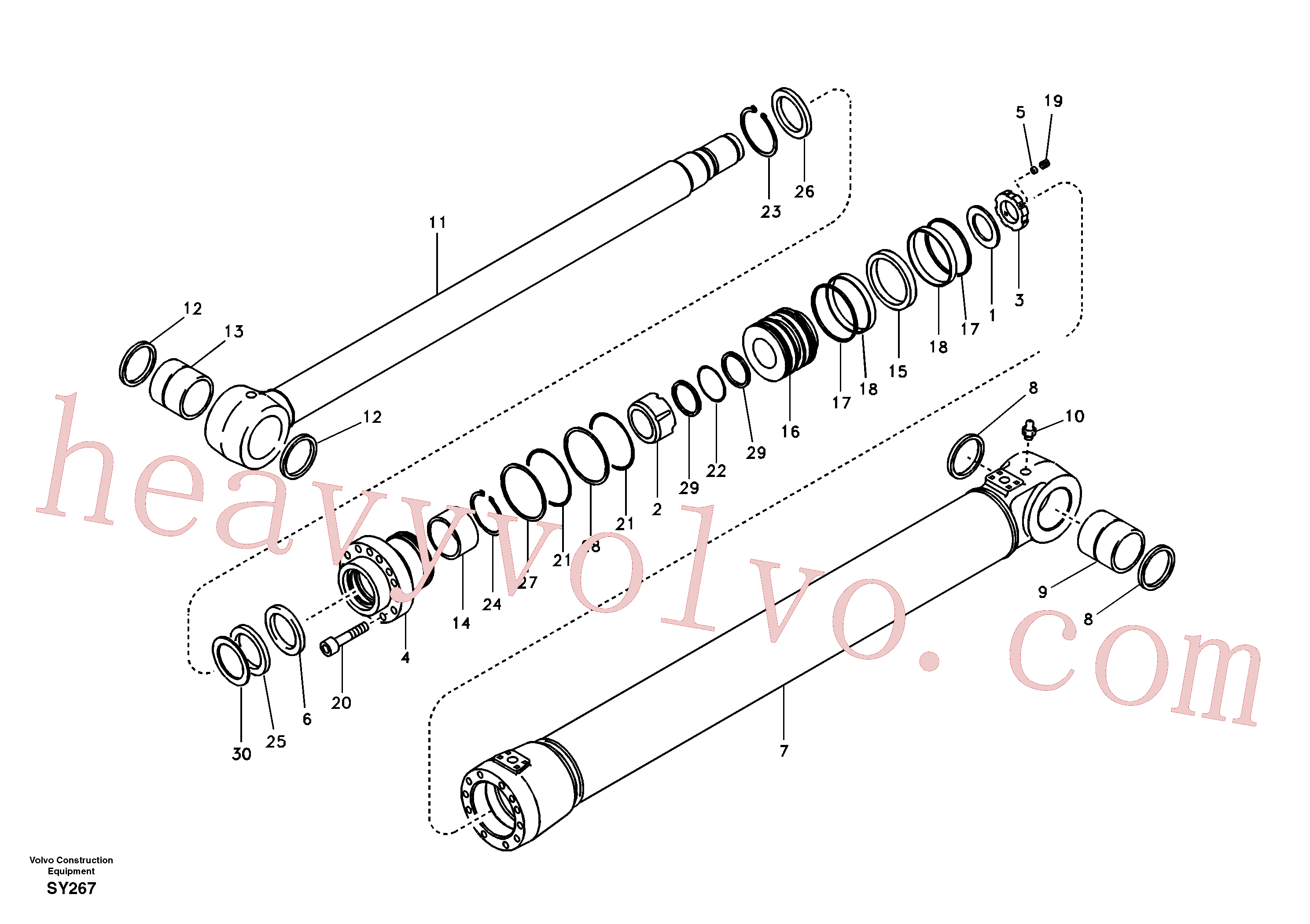 VOE14541717 for Volvo Boom cylinder(SY267 assembly)