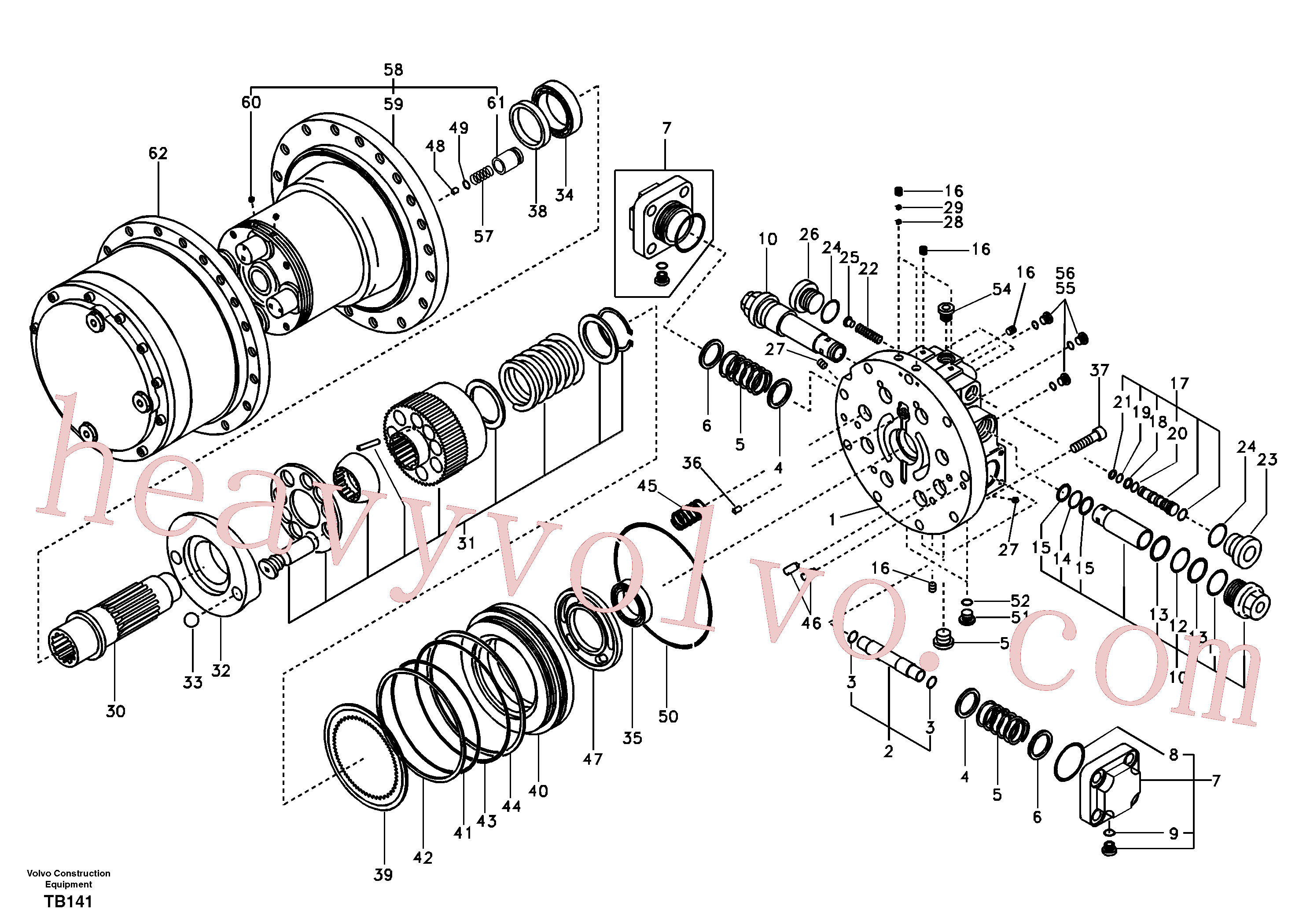 SA9566-41800 for Volvo Travel motor(TB141 assembly)