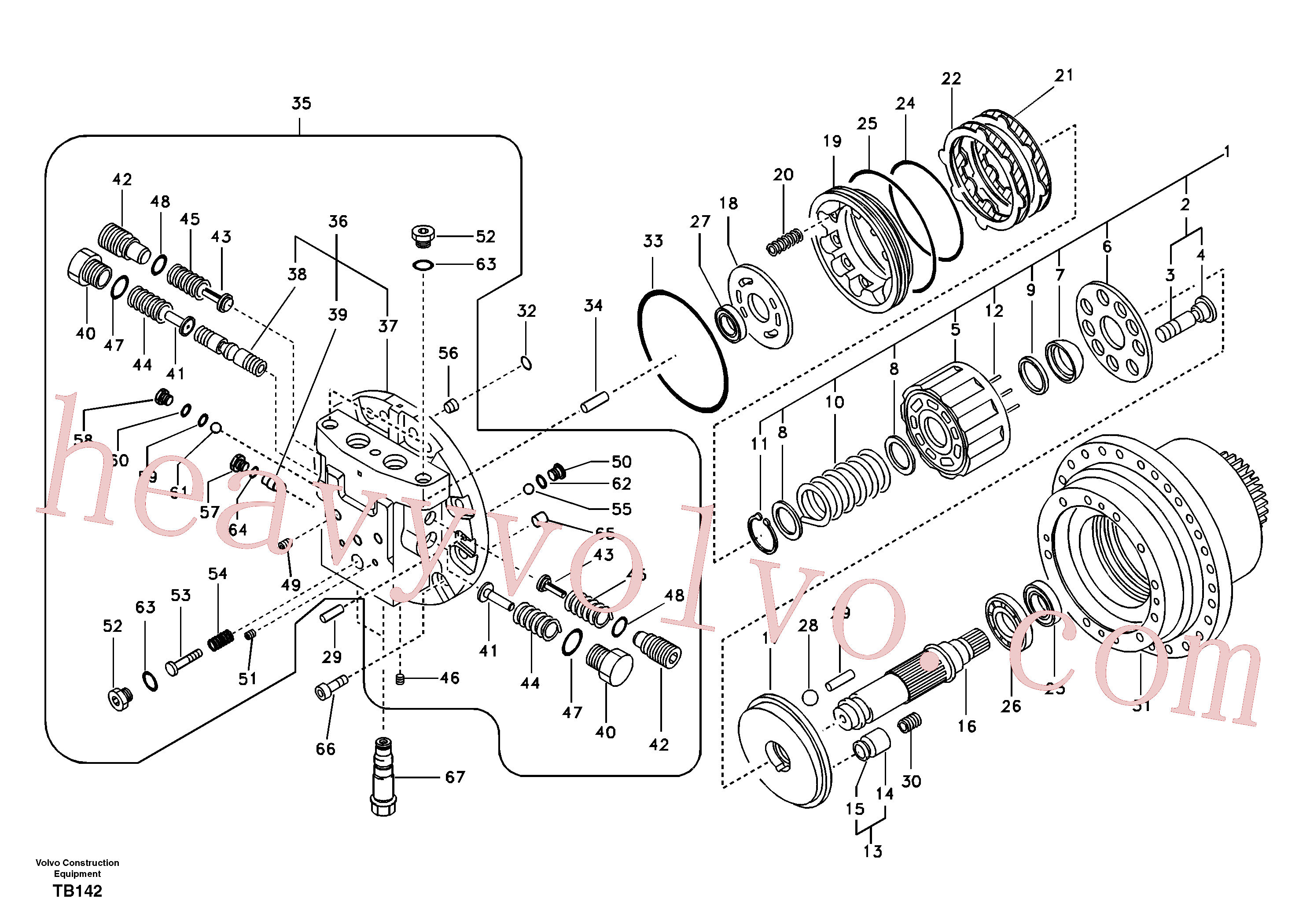 SA8230-21810 for Volvo Travel motor(TB142 assembly)