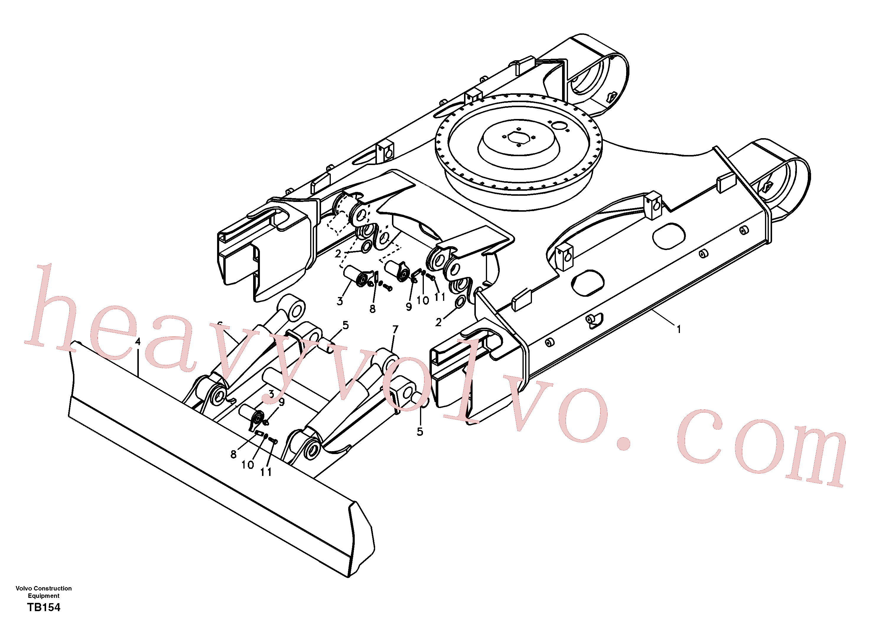 VOE14505274 for Volvo Undercarriage frame(TB154 assembly)