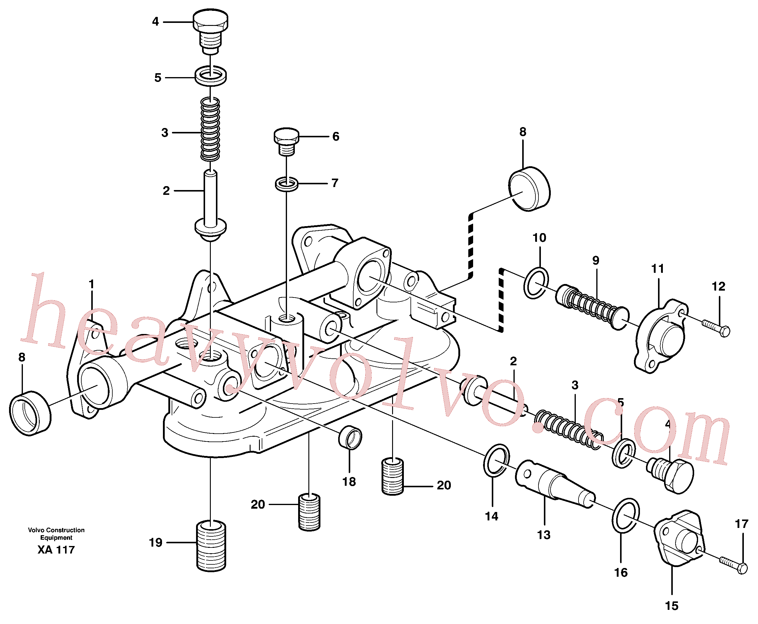 VOE955964 for Volvo Oil filter housing(XA117 assembly)